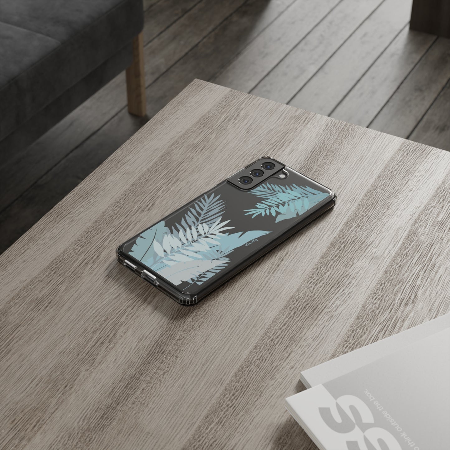 Whispering Leaves (Blue) CLEAR Case