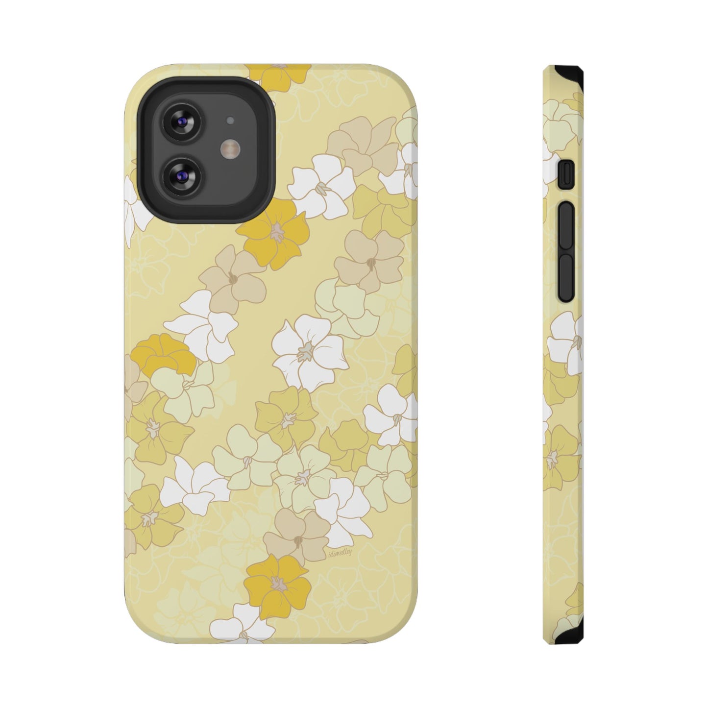 Puakenikeni En Face Flower Leis (Yellow)