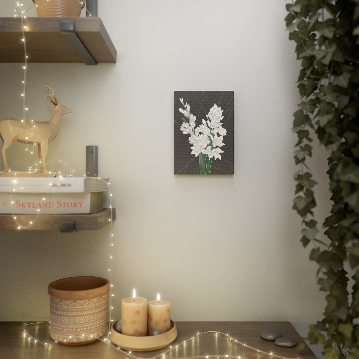 Canvas Photo Tile- Tuberose