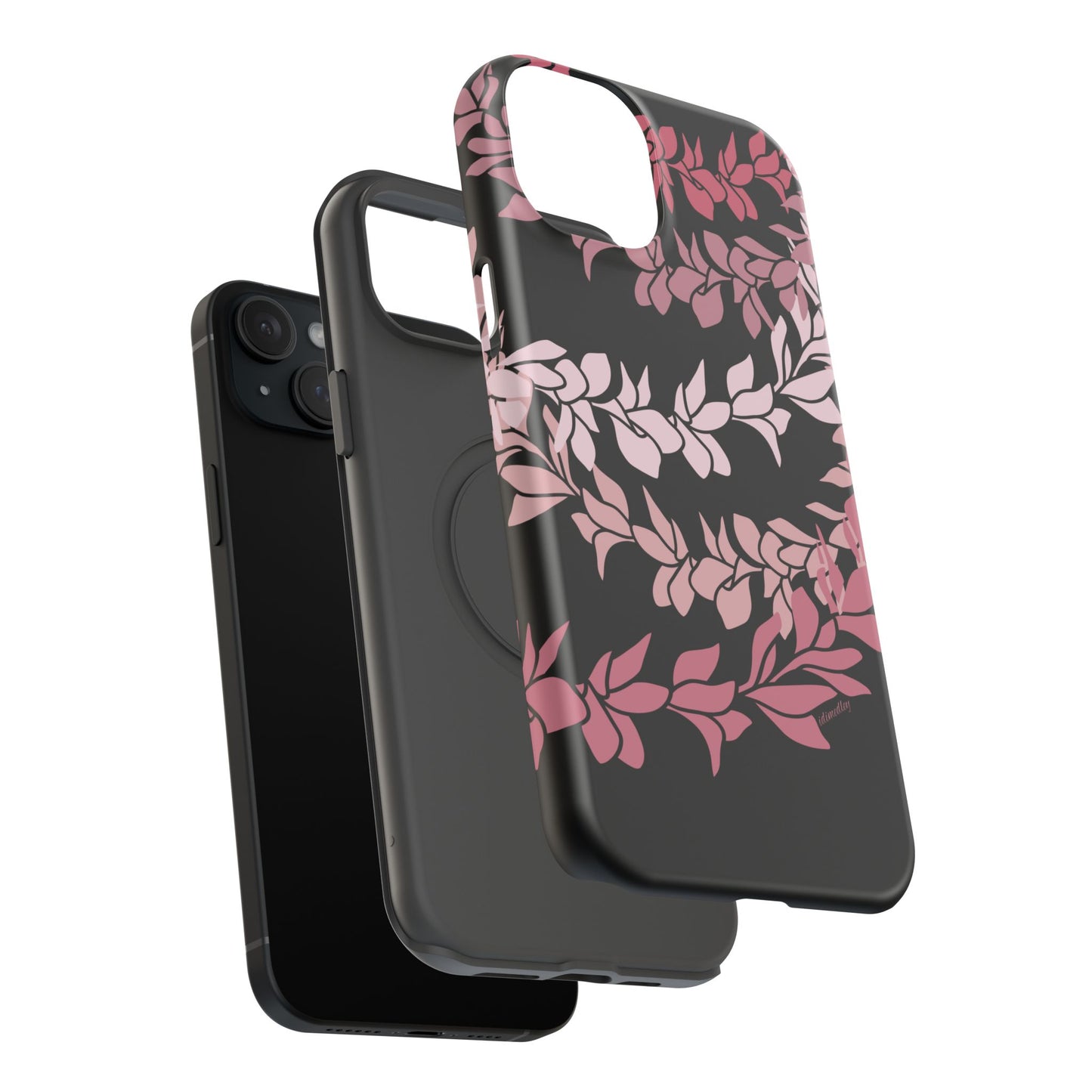 Plumeria Leis in Color Me Pinks (Black)