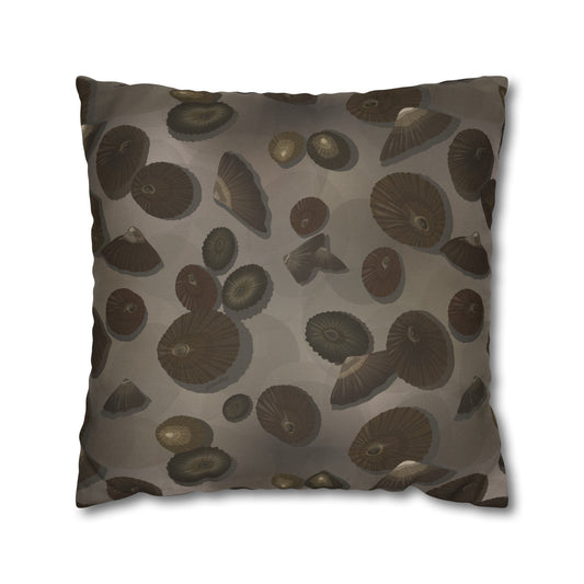 Canvas Throw Pillow Case- Lil Opihi in Brown