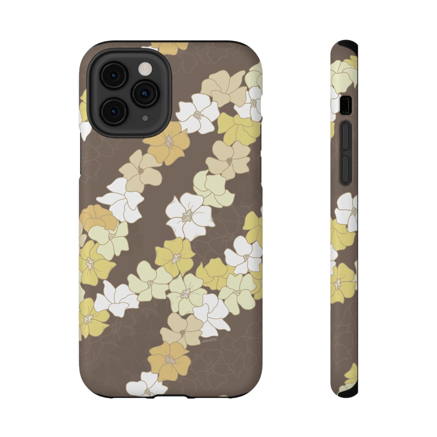 Puakenikeni En Face Flower Leis (Brown)