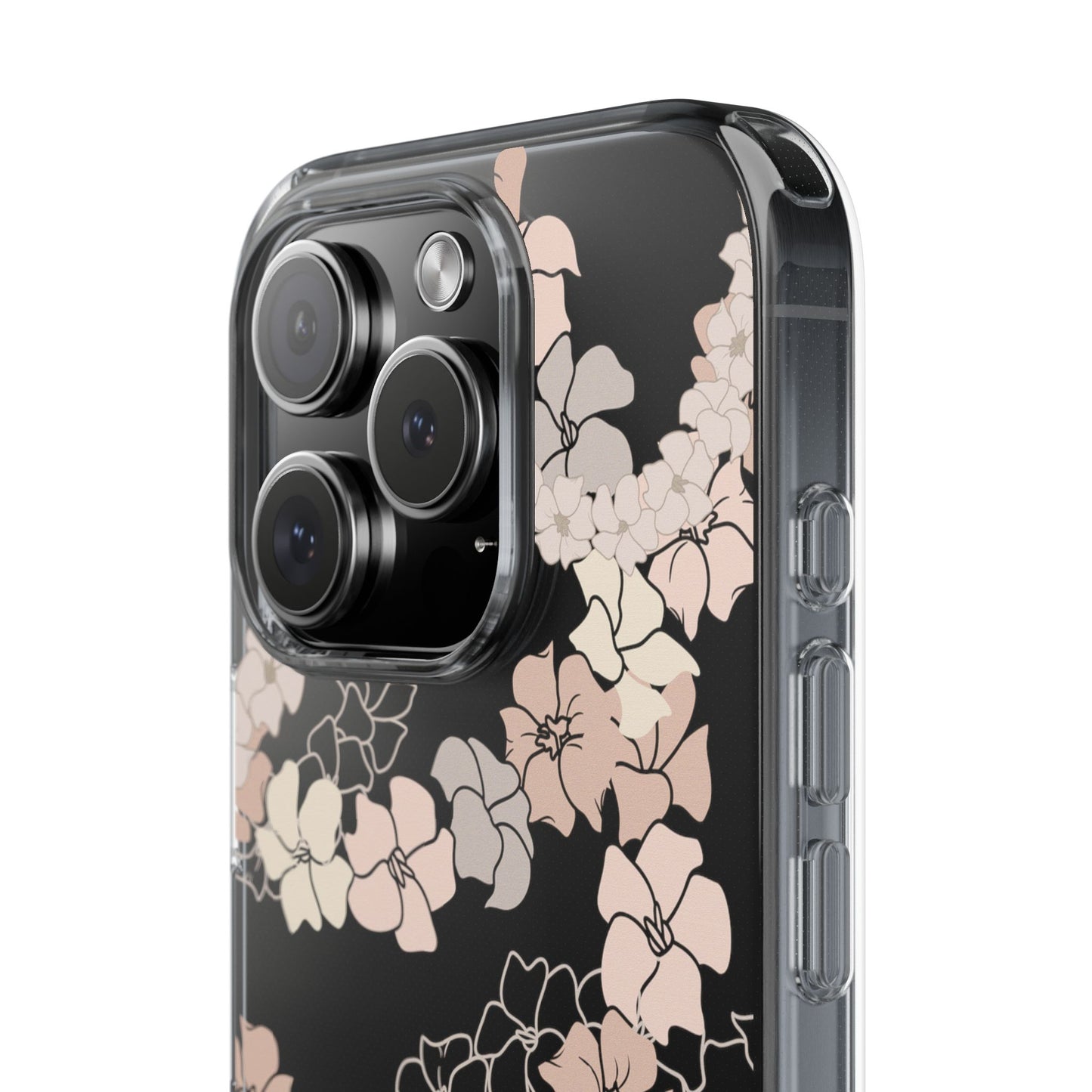 Puakenikeni En Face Flower Leis (Peachy Pinks) CLEAR Case