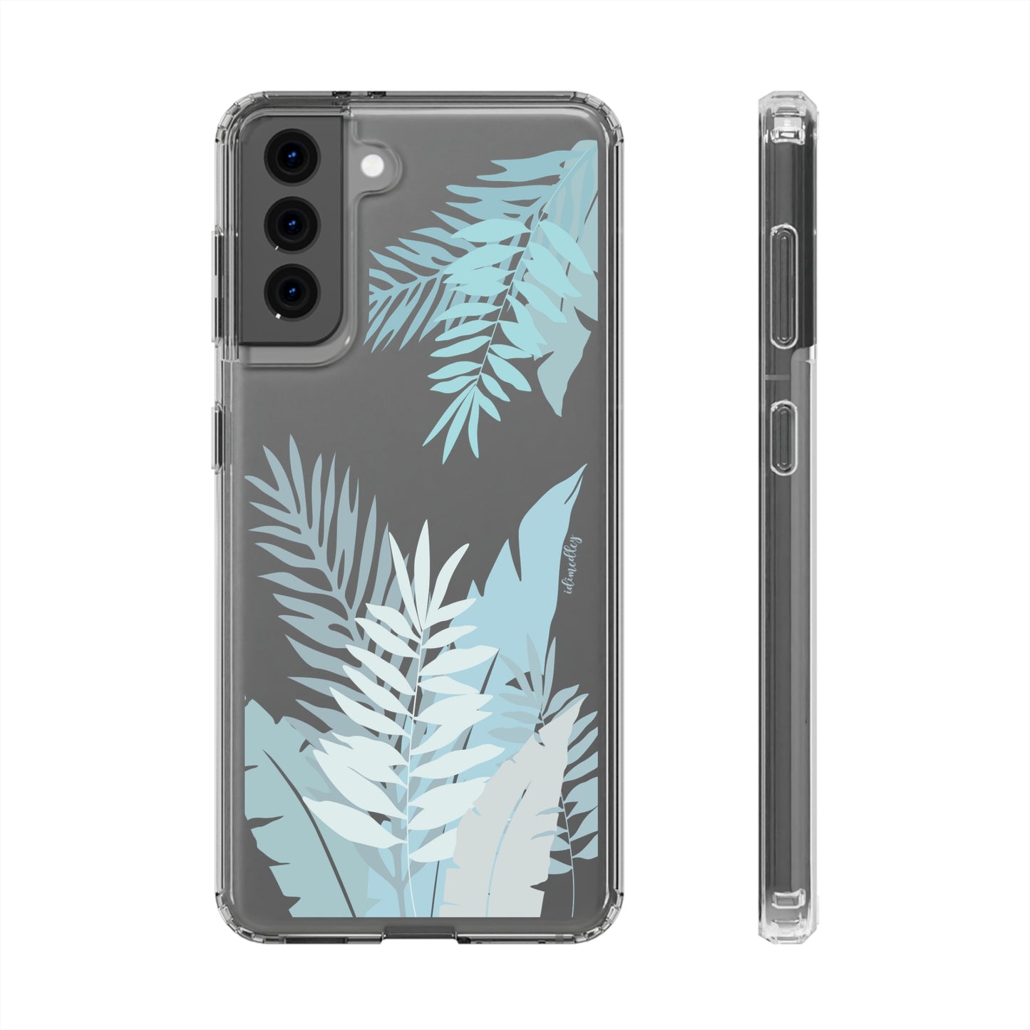 Whispering Leaves (Blue) CLEAR Case