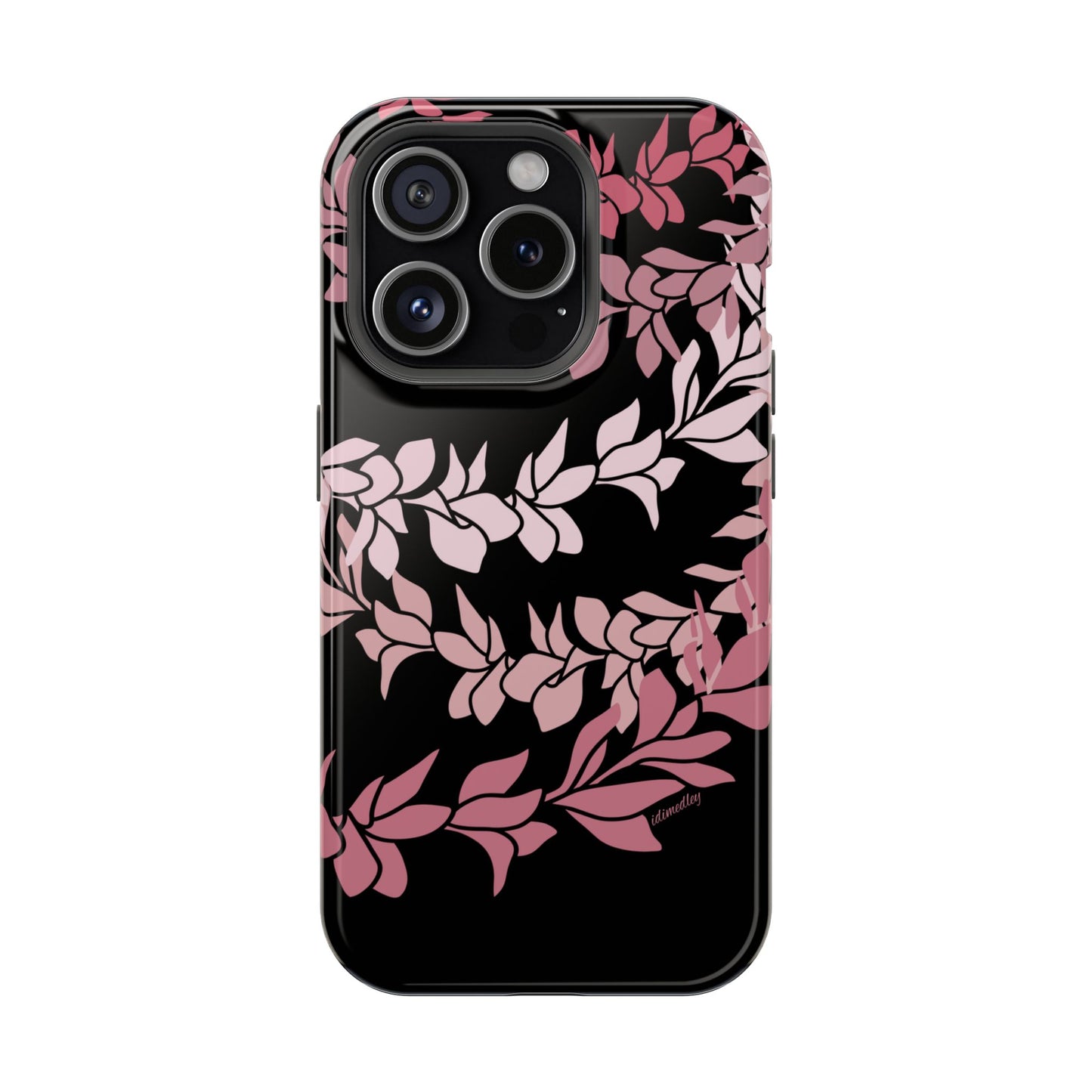 Plumeria Leis in Color Me Pinks (Black)