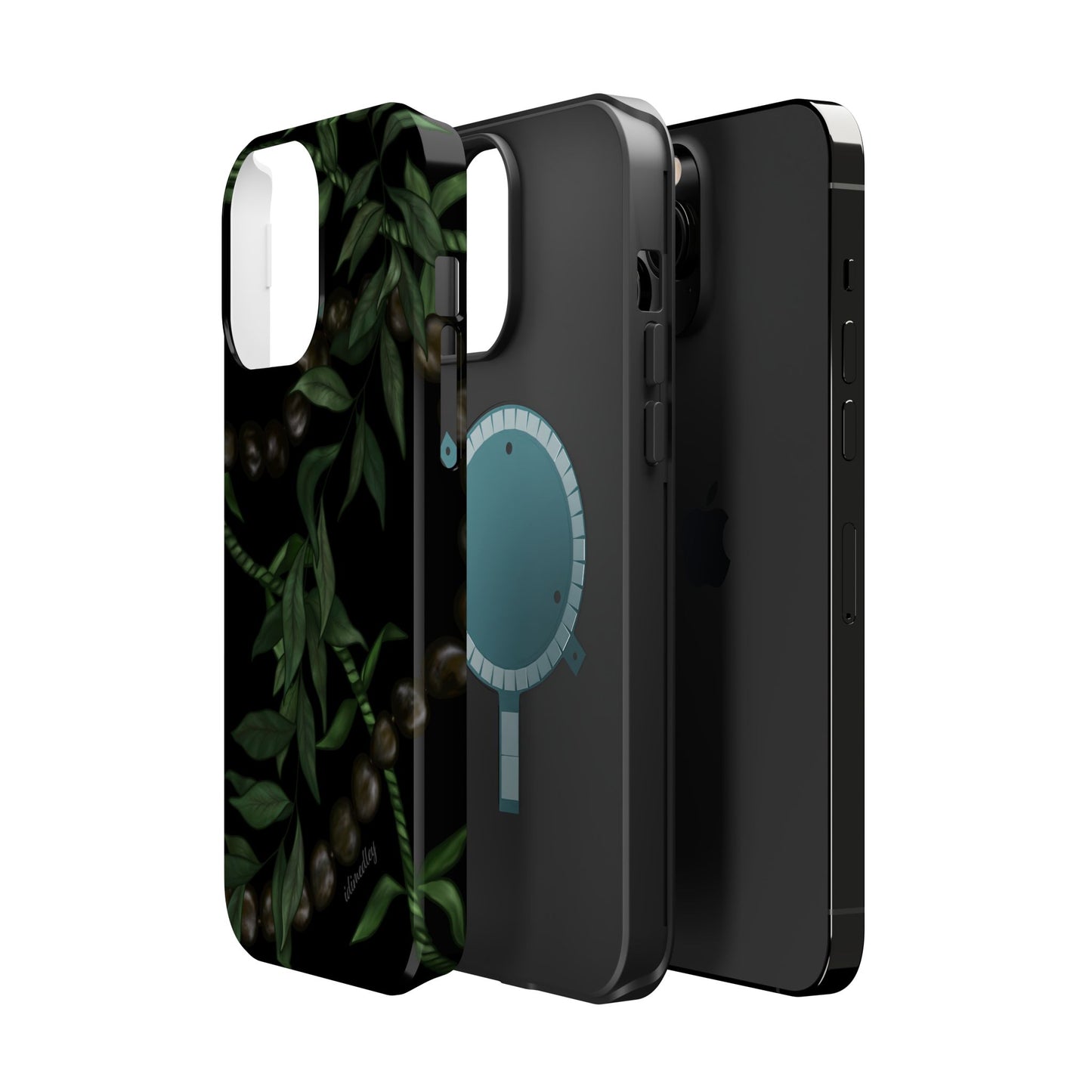 Kukui Nut, Maile, Ti Leaf Lei (Black), MAGSAFE