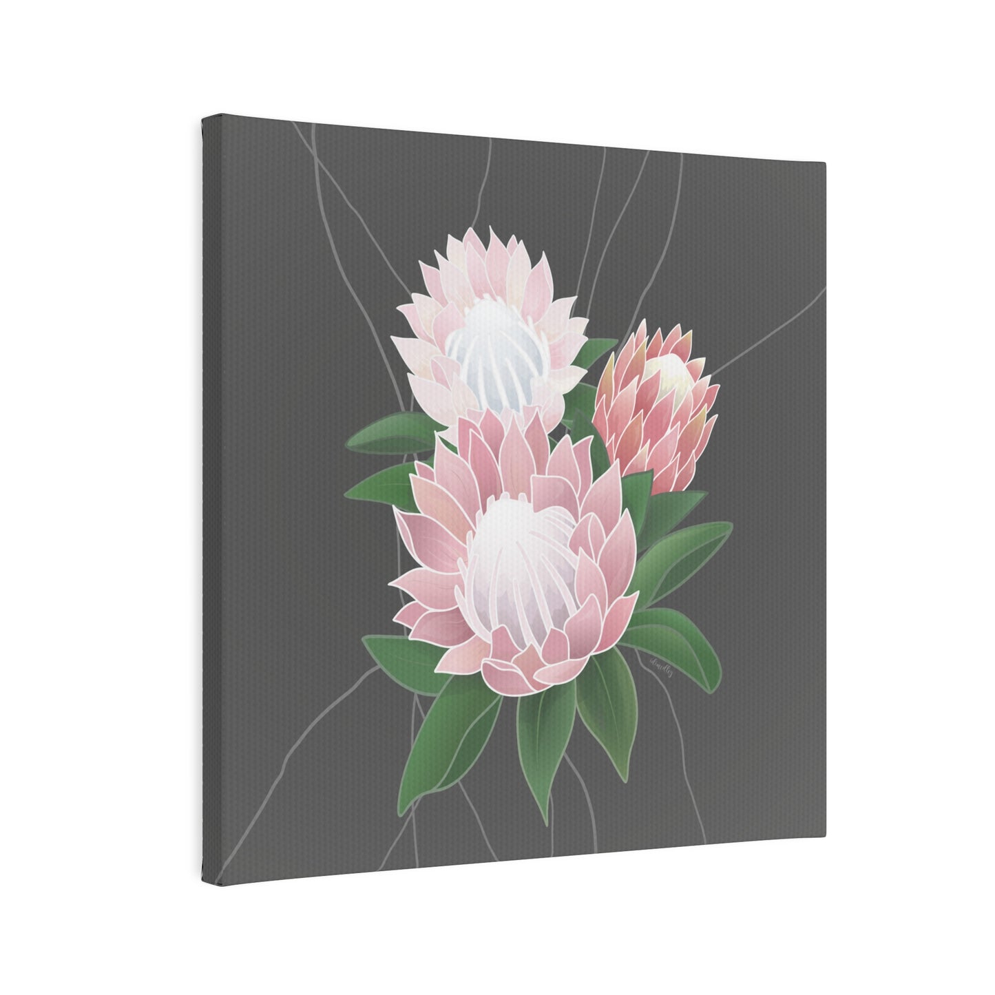 Canvas Photo Tile- Protea Flower