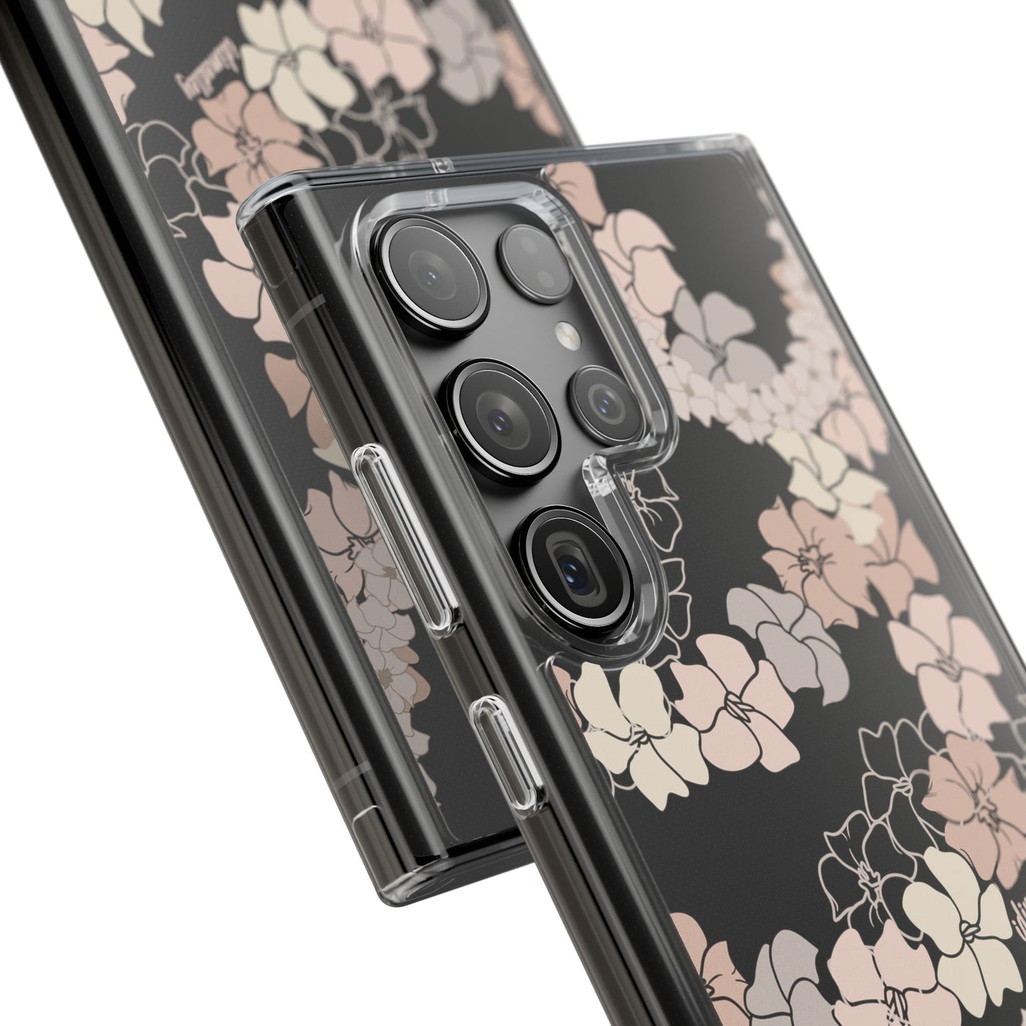 Puakenikeni En Face Flower Leis (Peachy Pinks) CLEAR Case