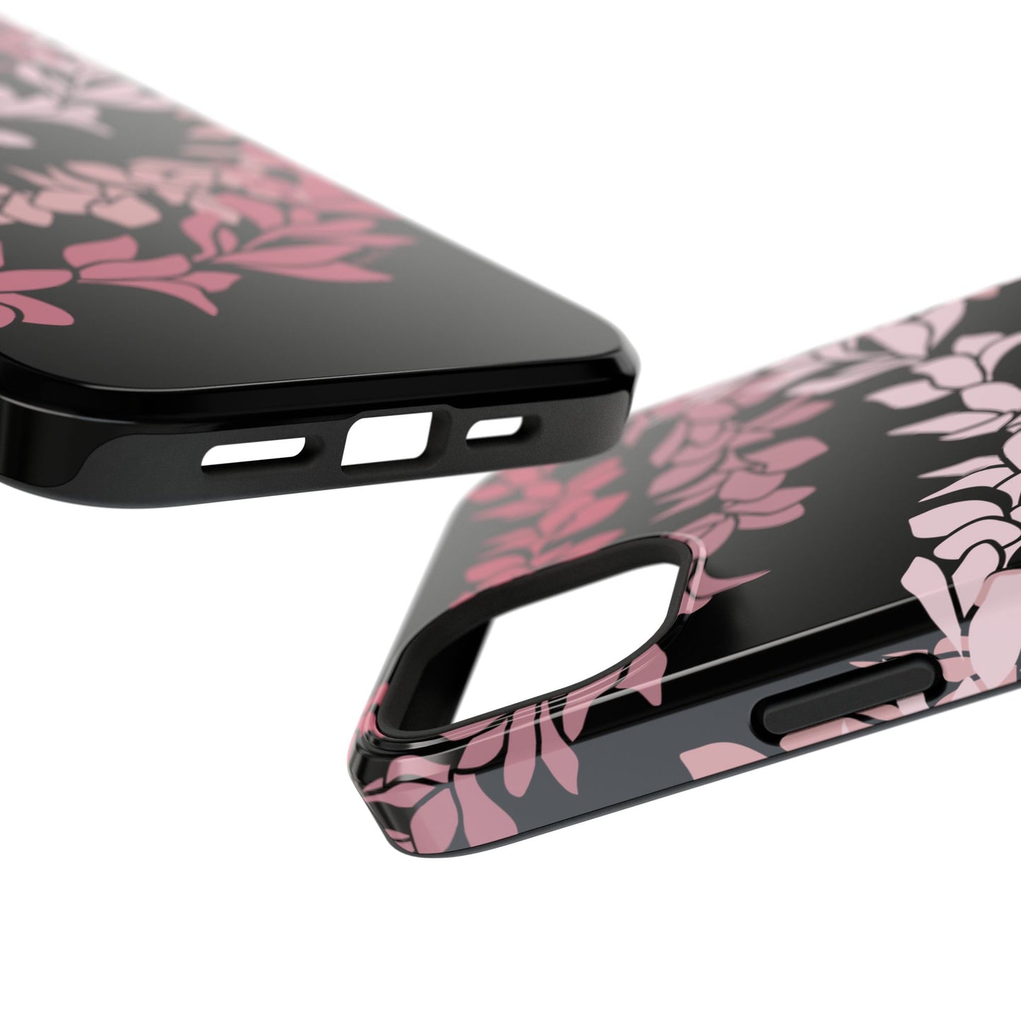 Plumeria Leis in Color Me Pinks (Black)