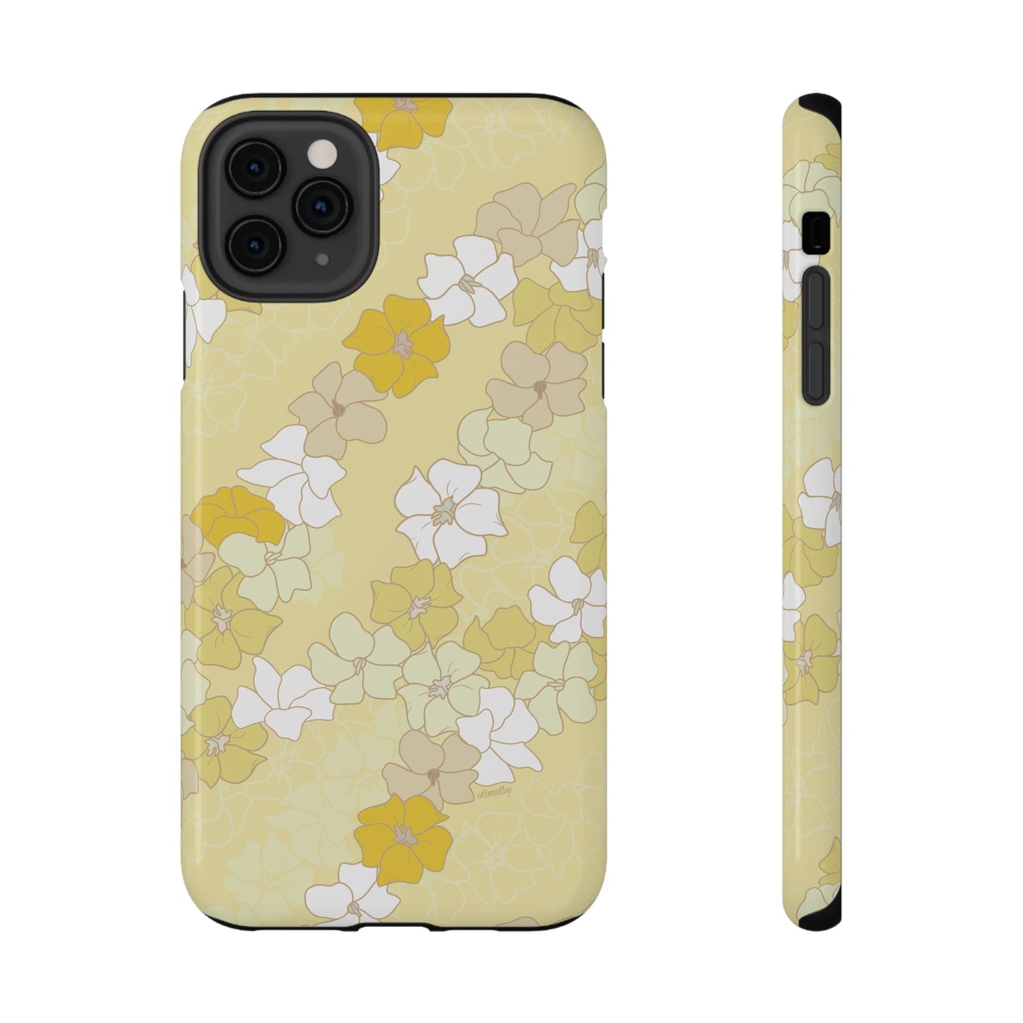 Puakenikeni En Face Flower Leis (Yellow)