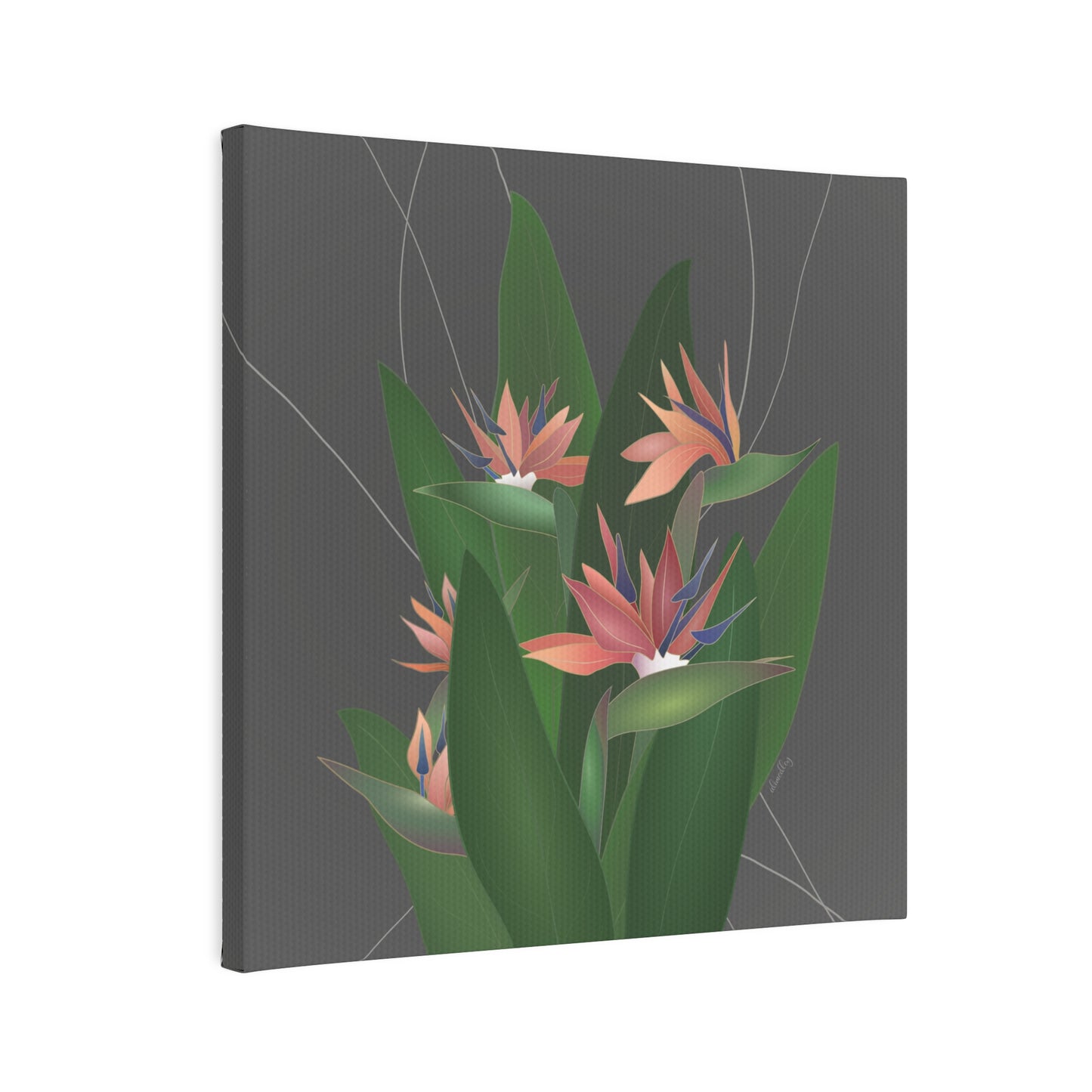 Canvas Photo Tile- Bird of Paradise
