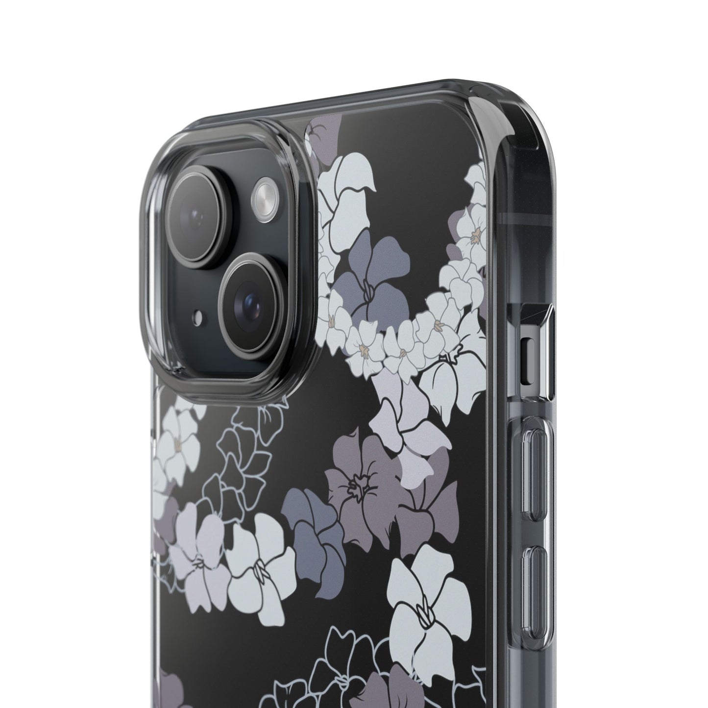 Puakenikeni En Face Flower Leis (Blue and Purple) CLEAR Case