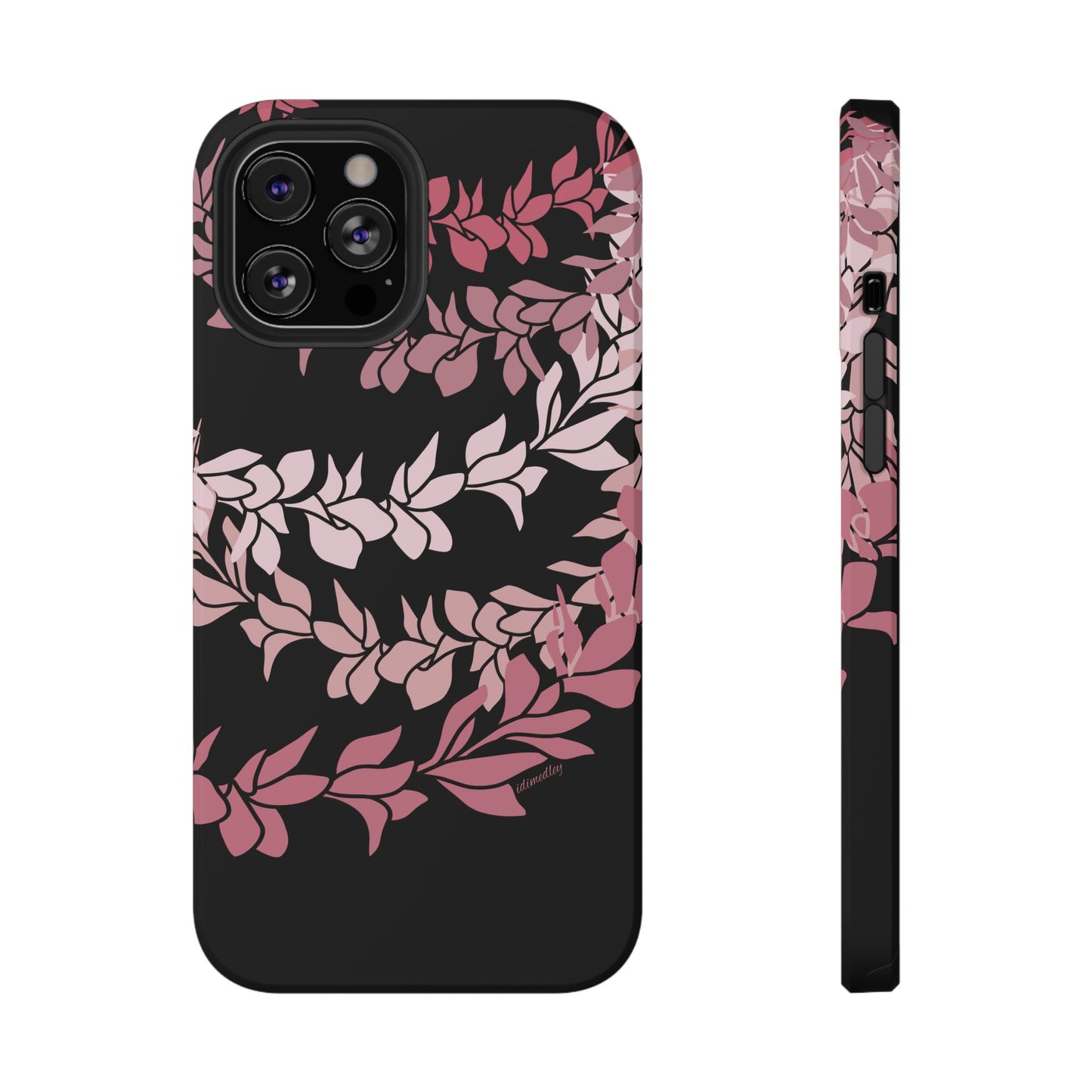 Plumeria Leis in Color Me Pinks (Black)