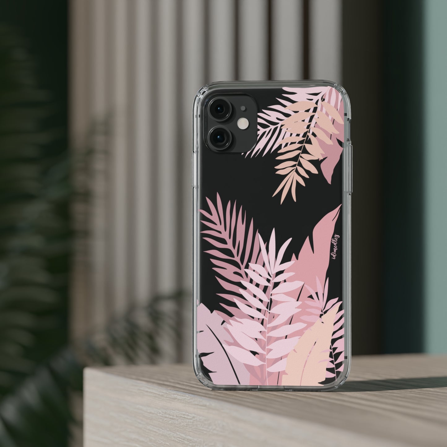 Whispering Leaves (Pink) CLEAR Case