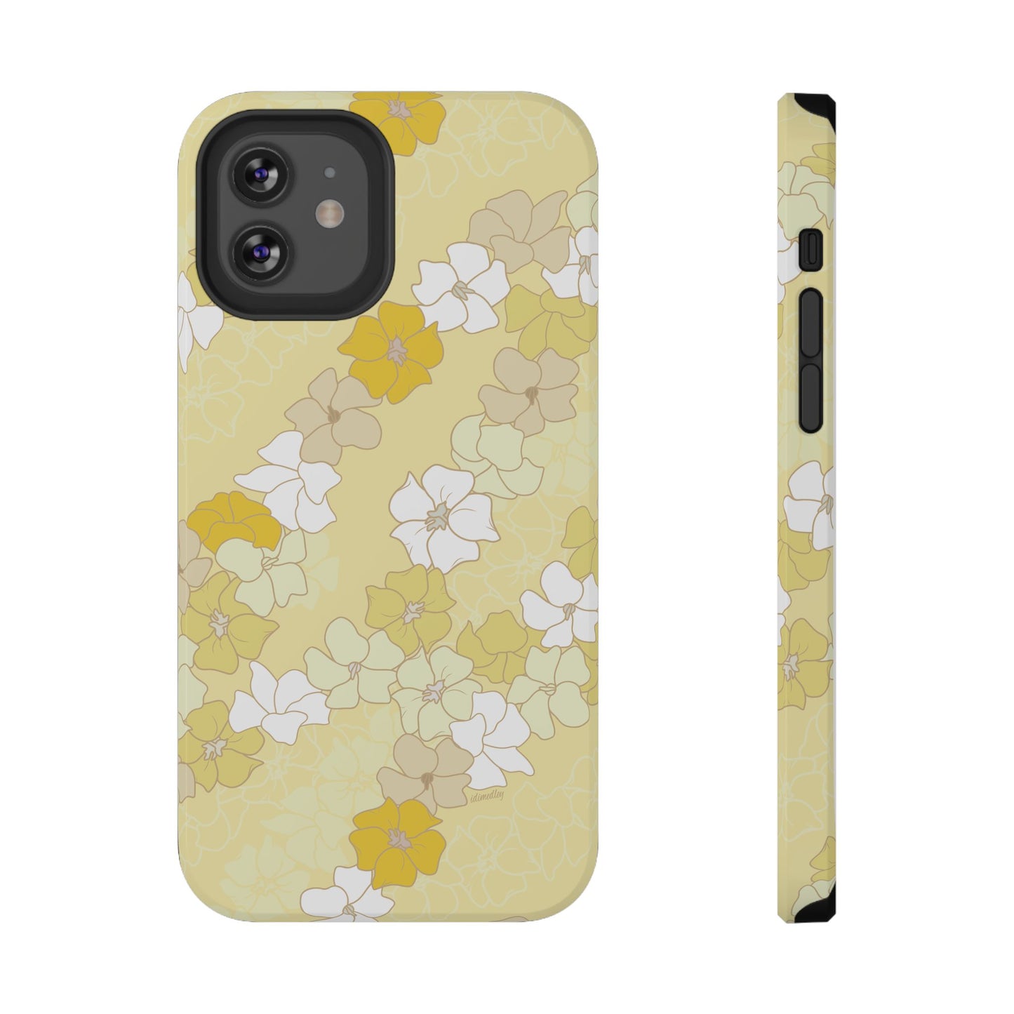 Puakenikeni En Face Flower Leis (Yellow)