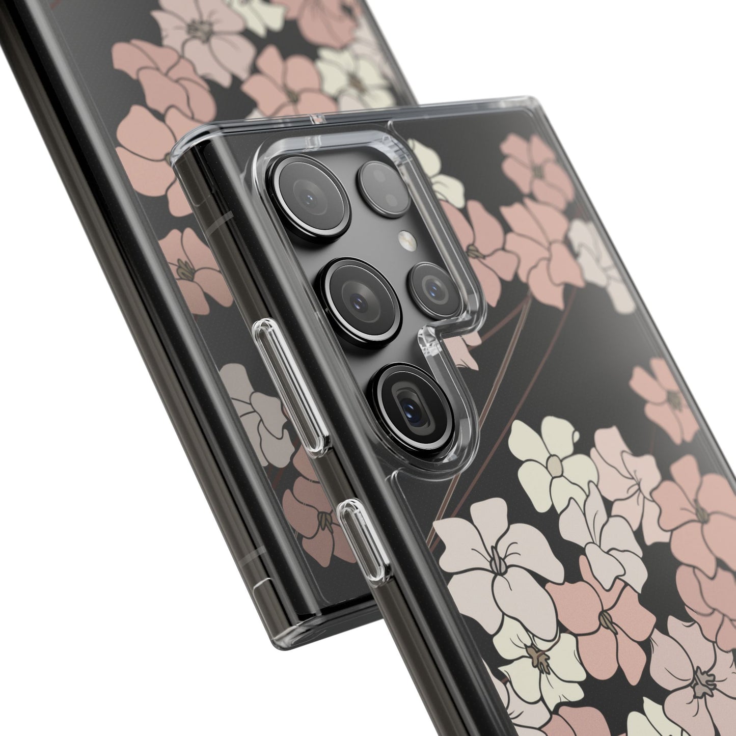 Puakenikeni En Face Flower Swirls (Peachy Pinks) CLEAR Case