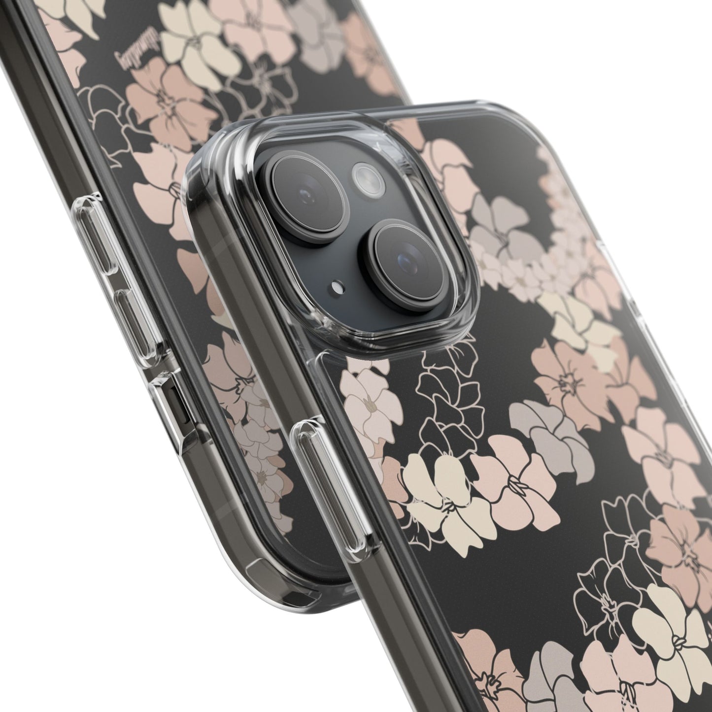 Puakenikeni En Face Flower Leis (Peachy Pinks) CLEAR Case