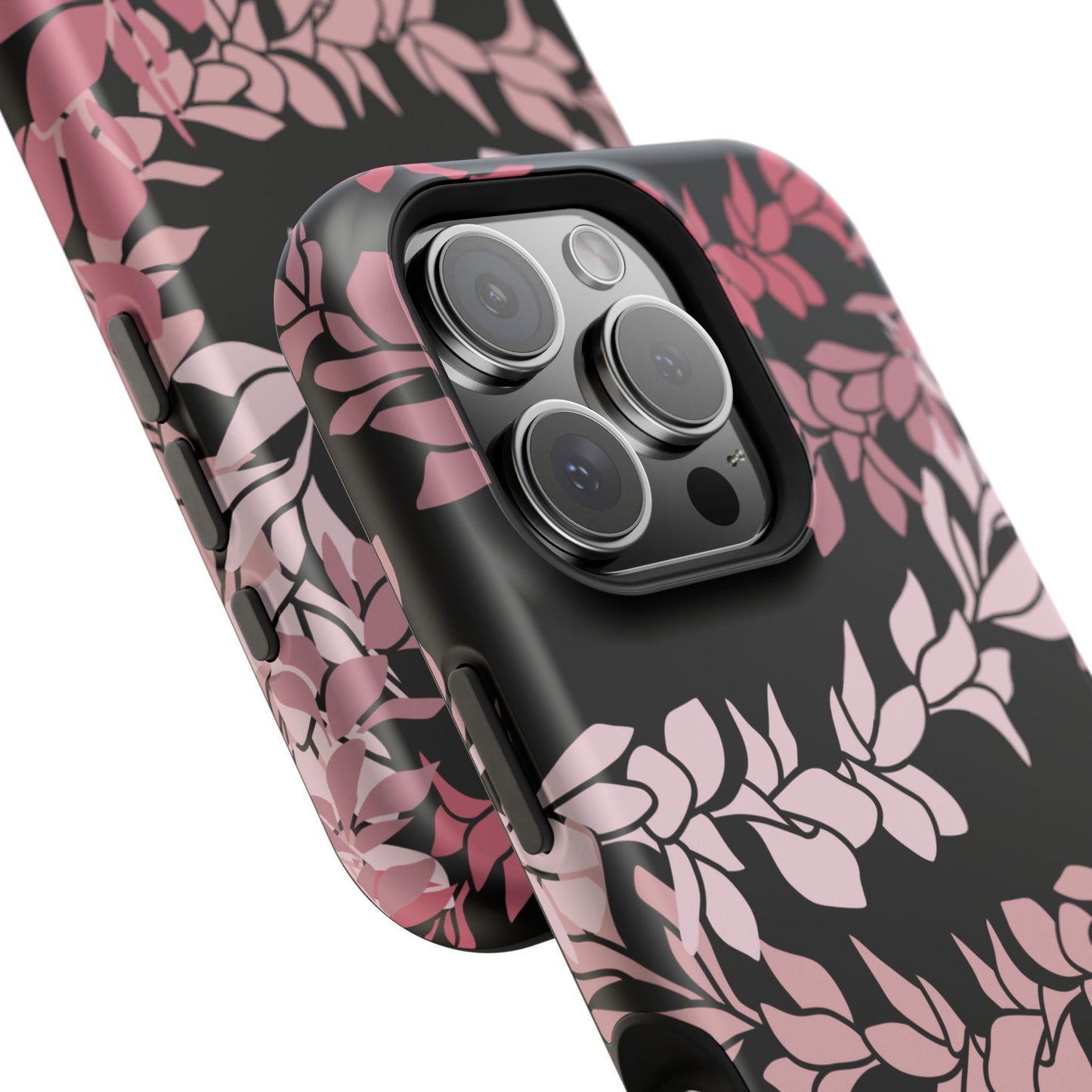 Plumeria Leis in Color Me Pinks (Black)