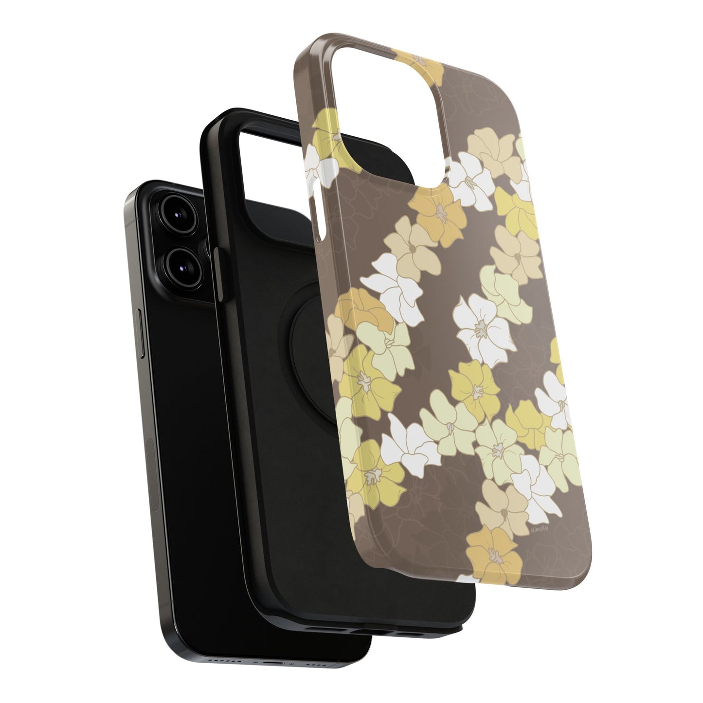 Puakenikeni En Face Flower Leis (Brown)