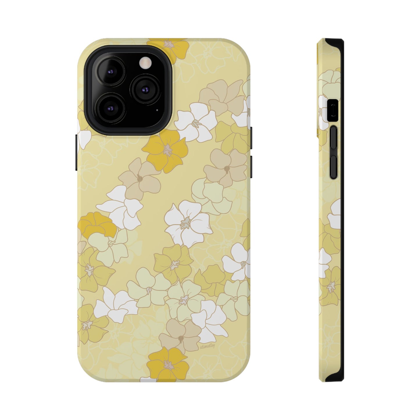 Puakenikeni En Face Flower Leis (Yellow)