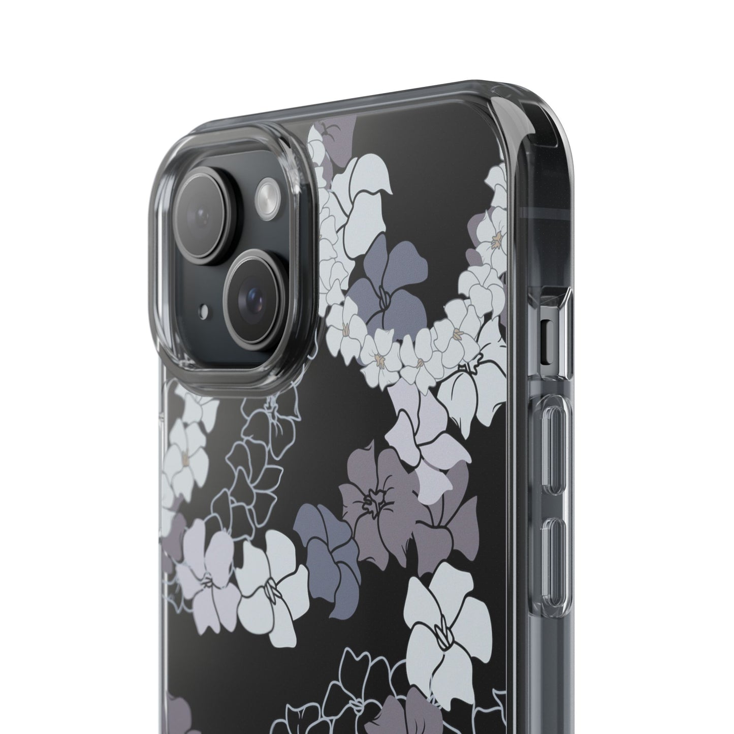 Puakenikeni En Face Flower Leis (Blue and Purple) CLEAR Case