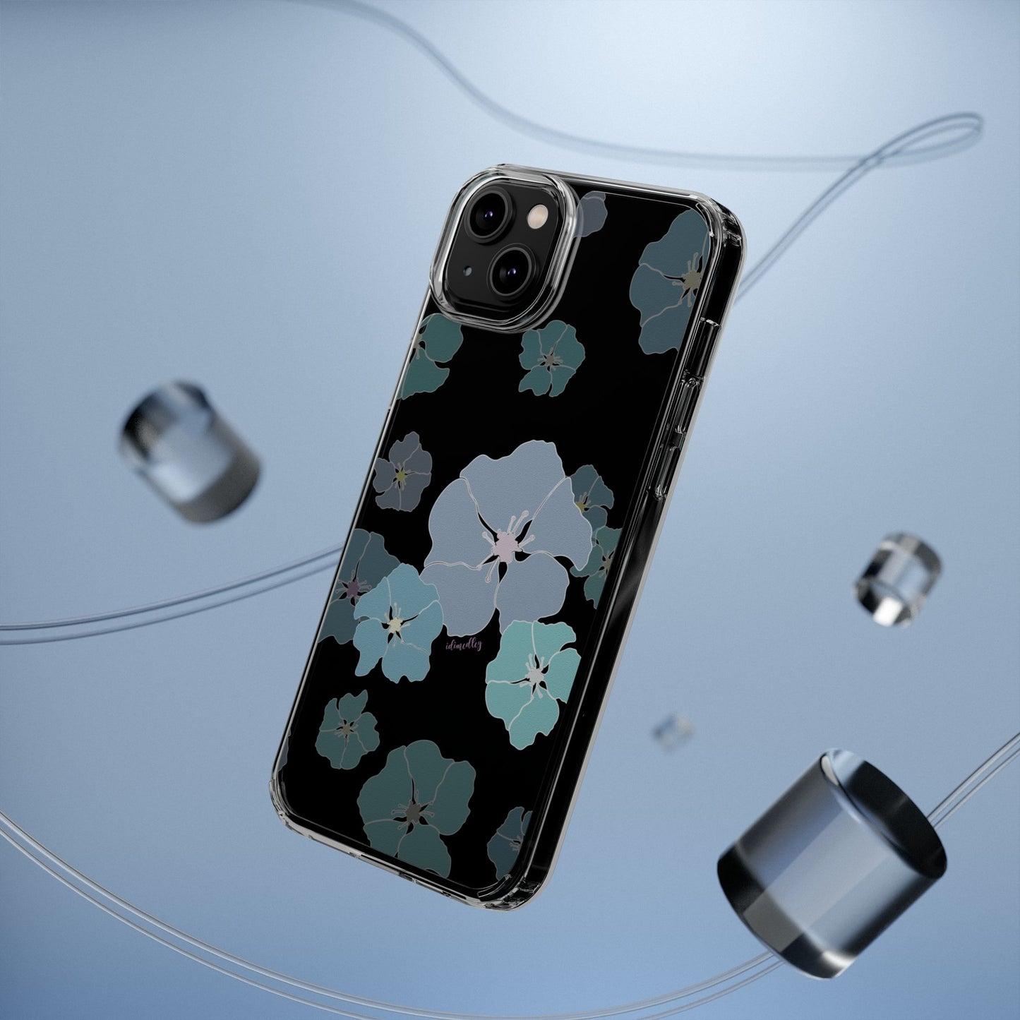 Ilima Flowers Blue CLEAR Case