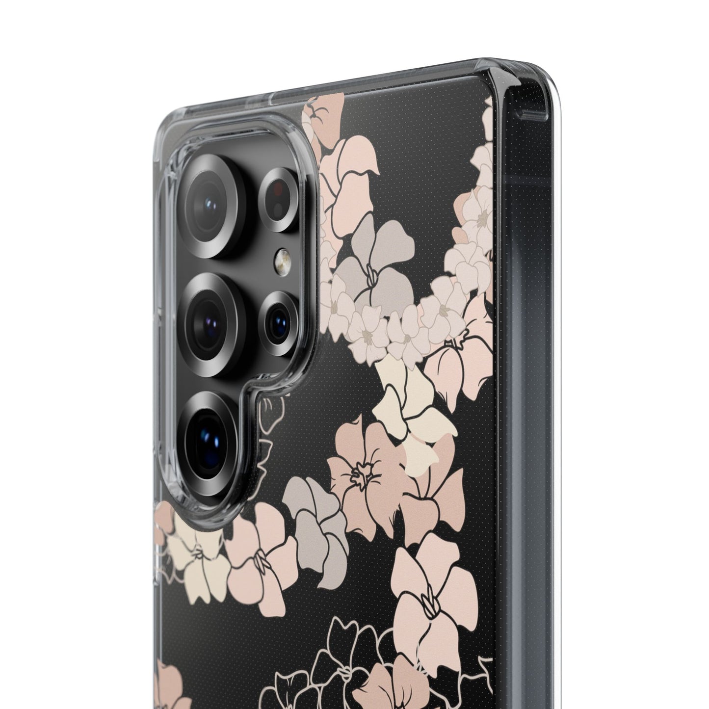 Puakenikeni En Face Flower Leis (Peachy Pinks) CLEAR Case