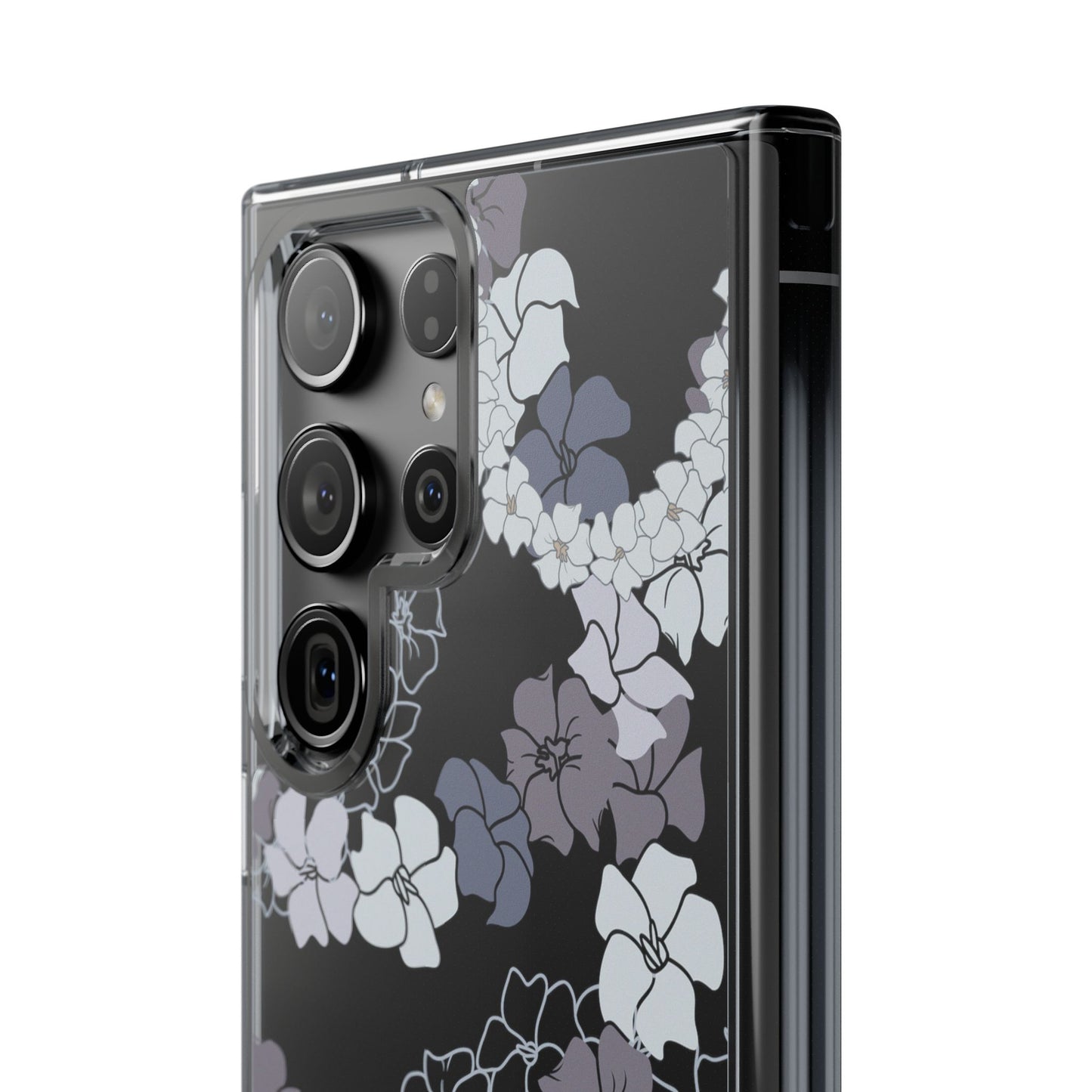 Puakenikeni En Face Flower Leis (Blue and Purple) CLEAR Case