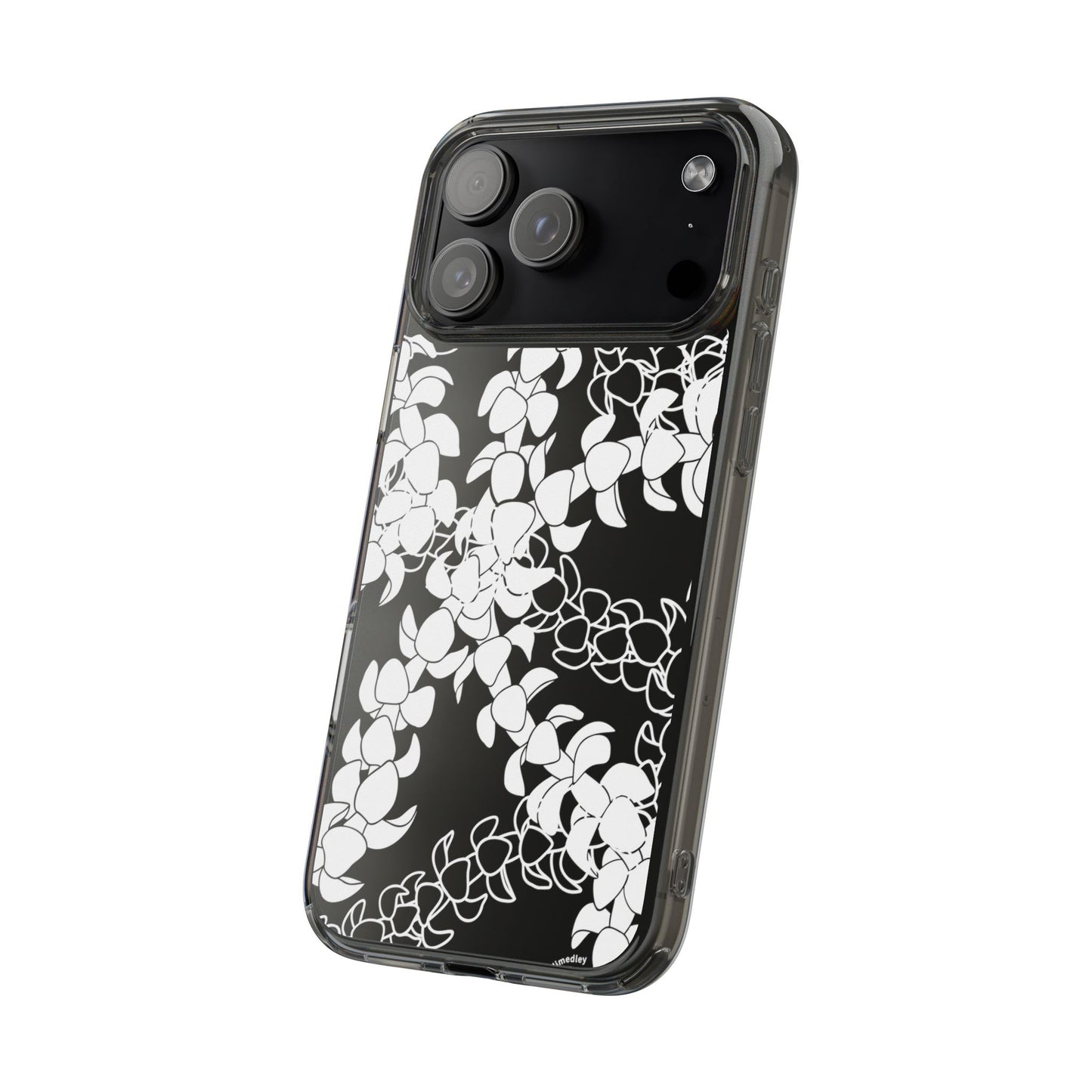 Puakenikeni Curvilinear Lei CLEAR Phone Case