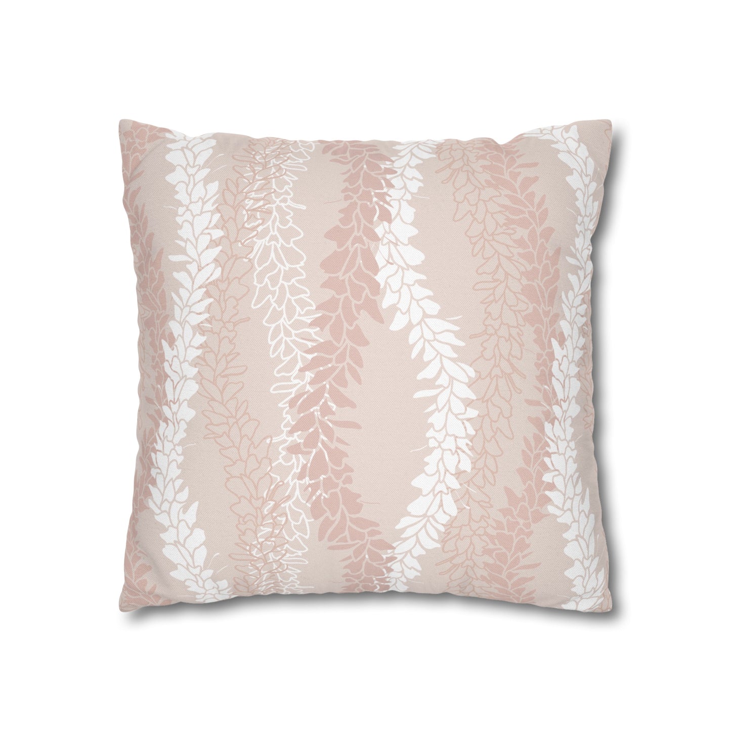 Canvas Throw Pillow Case- White Ginger Kisses (Peach)