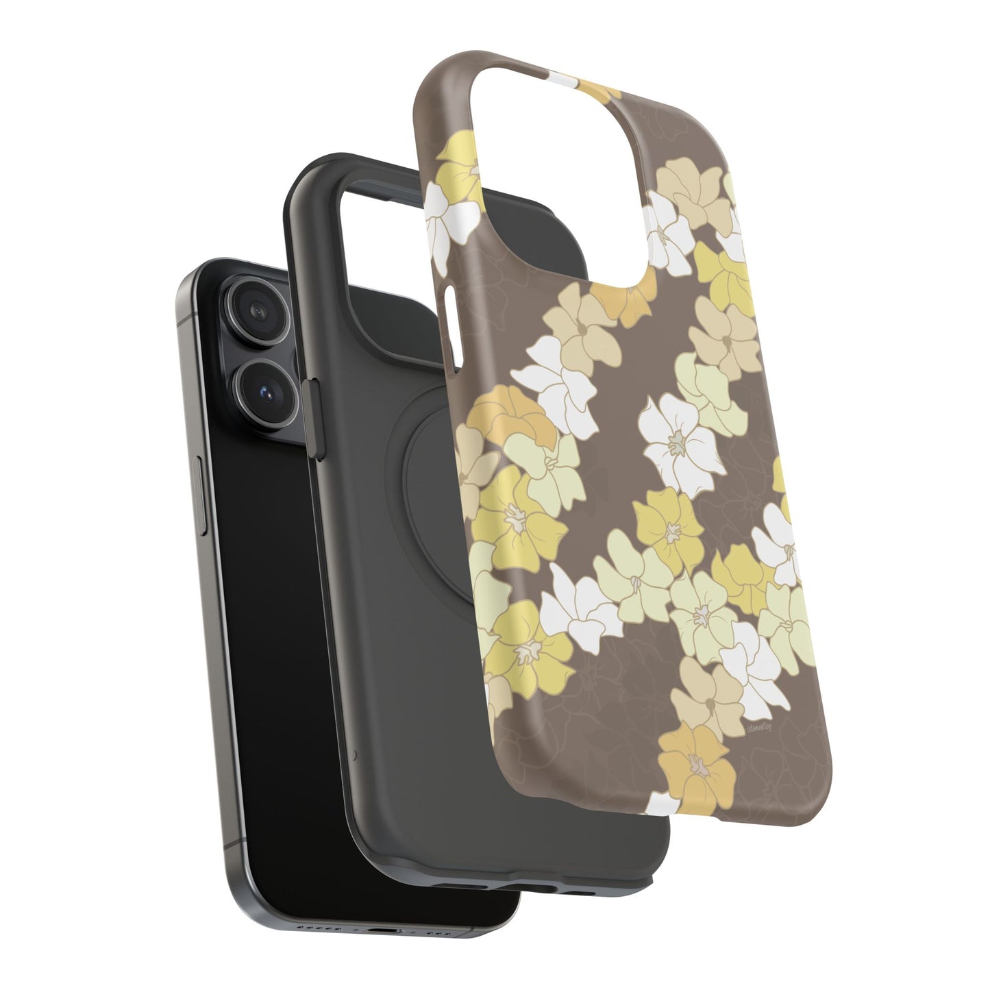 Puakenikeni En Face Flower Leis (Brown)