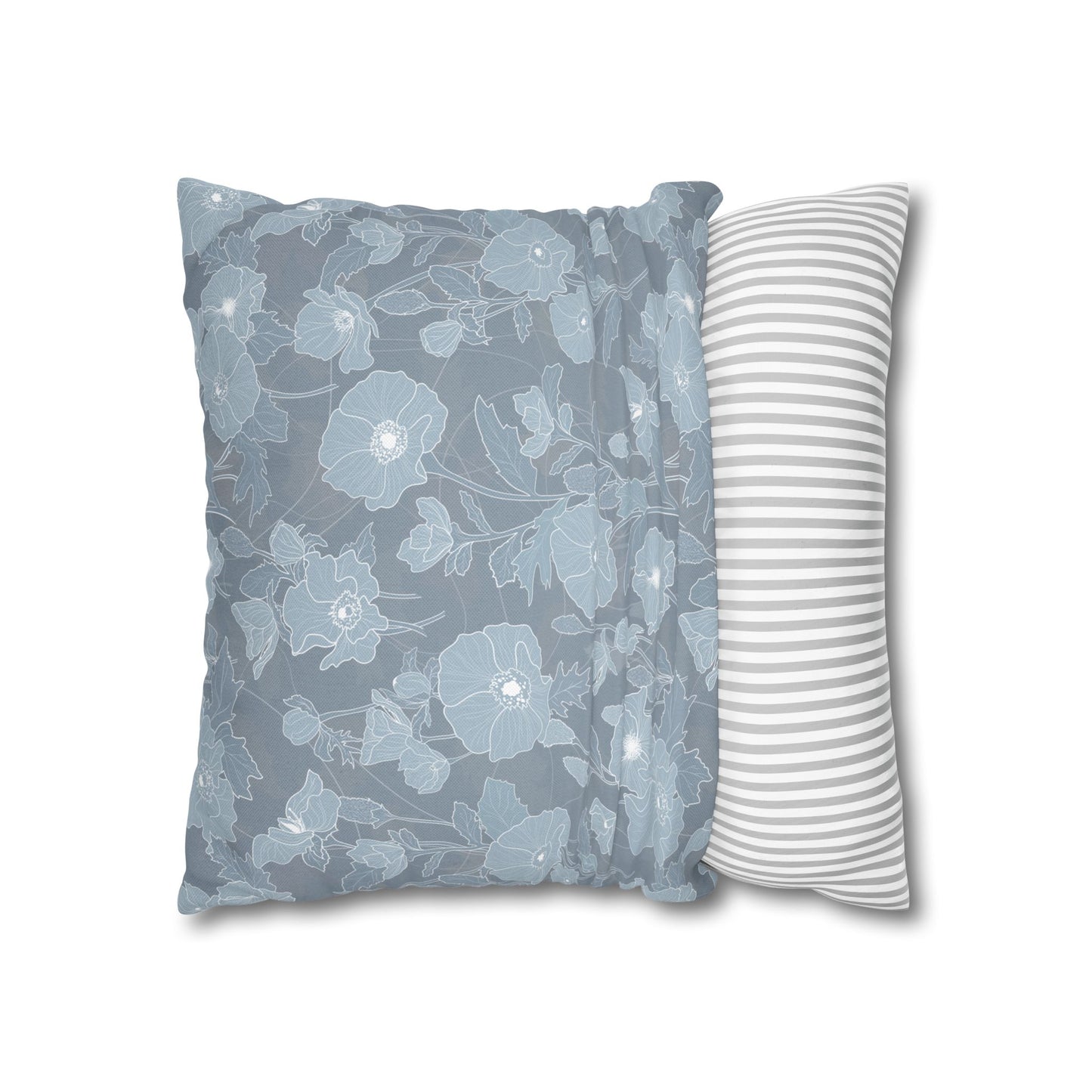 Canvas Throw Pillow Case- Pua Kala in Blue