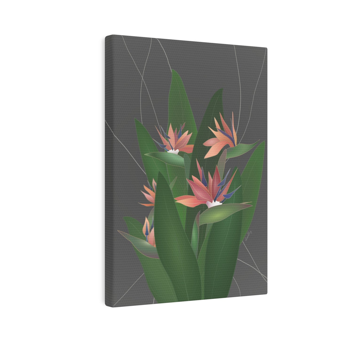 Canvas Photo Tile- Bird of Paradise