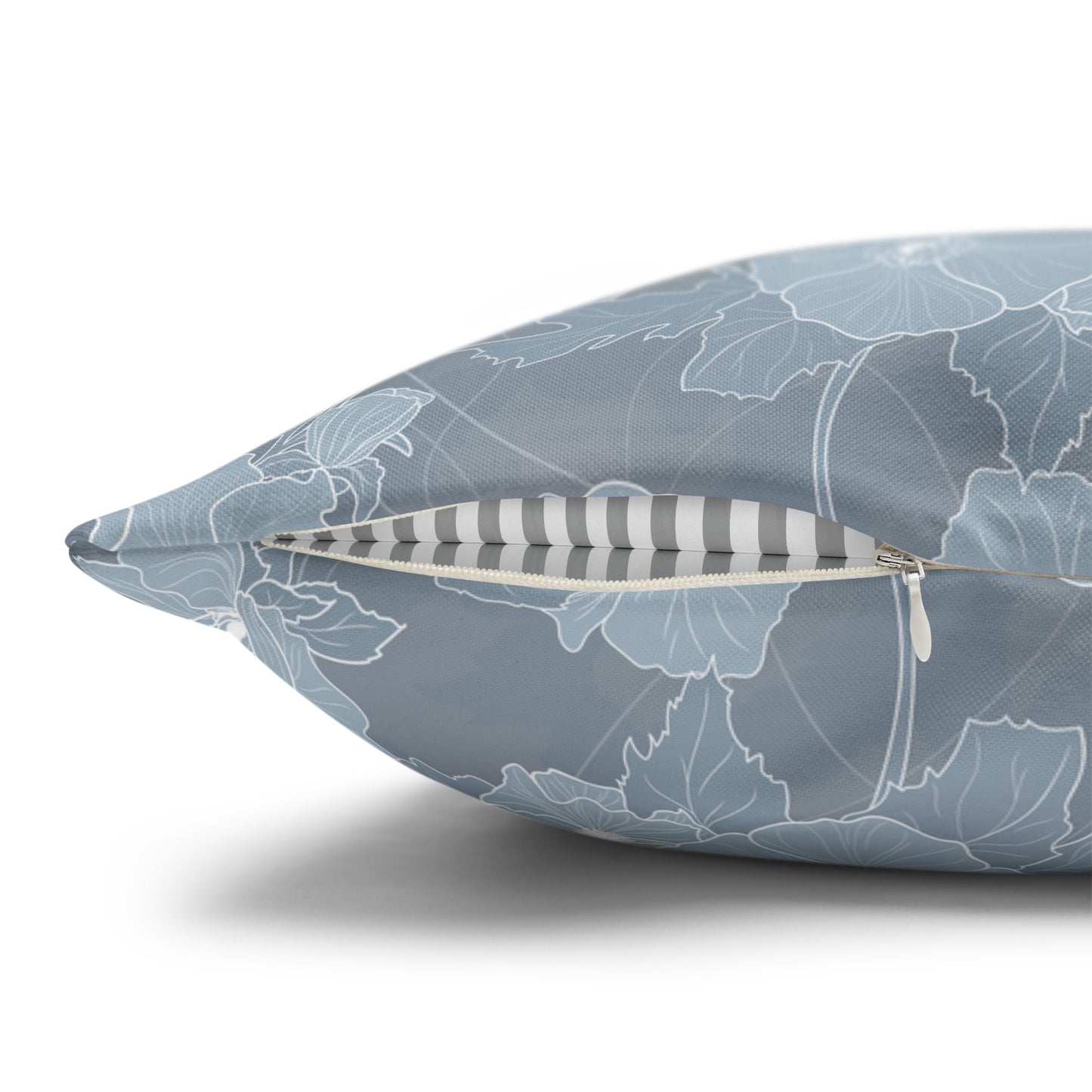 Canvas Throw Pillow Case- Pua Kala in Blue