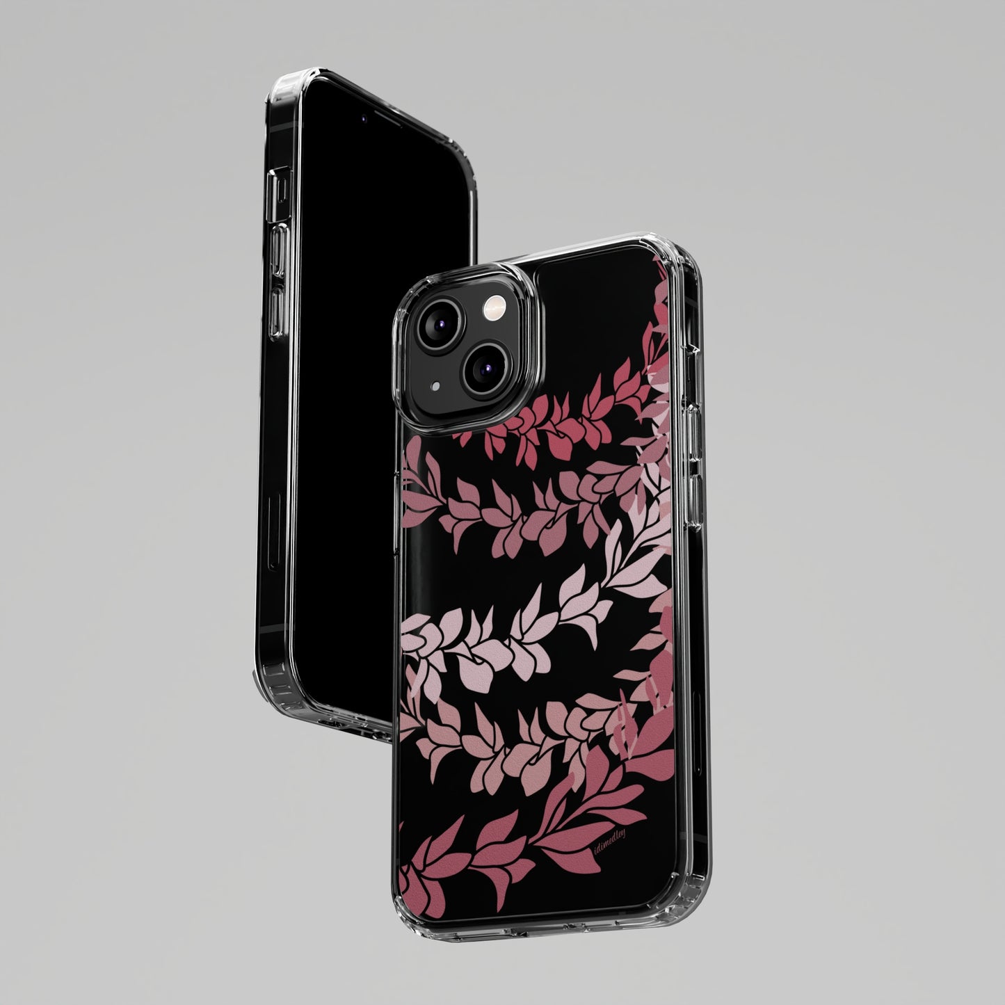 Pink Plumeria Flower Leis CLEAR Case