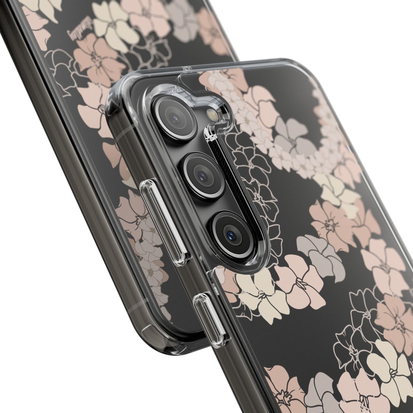 Puakenikeni En Face Flower Leis (Peachy Pinks) CLEAR Case