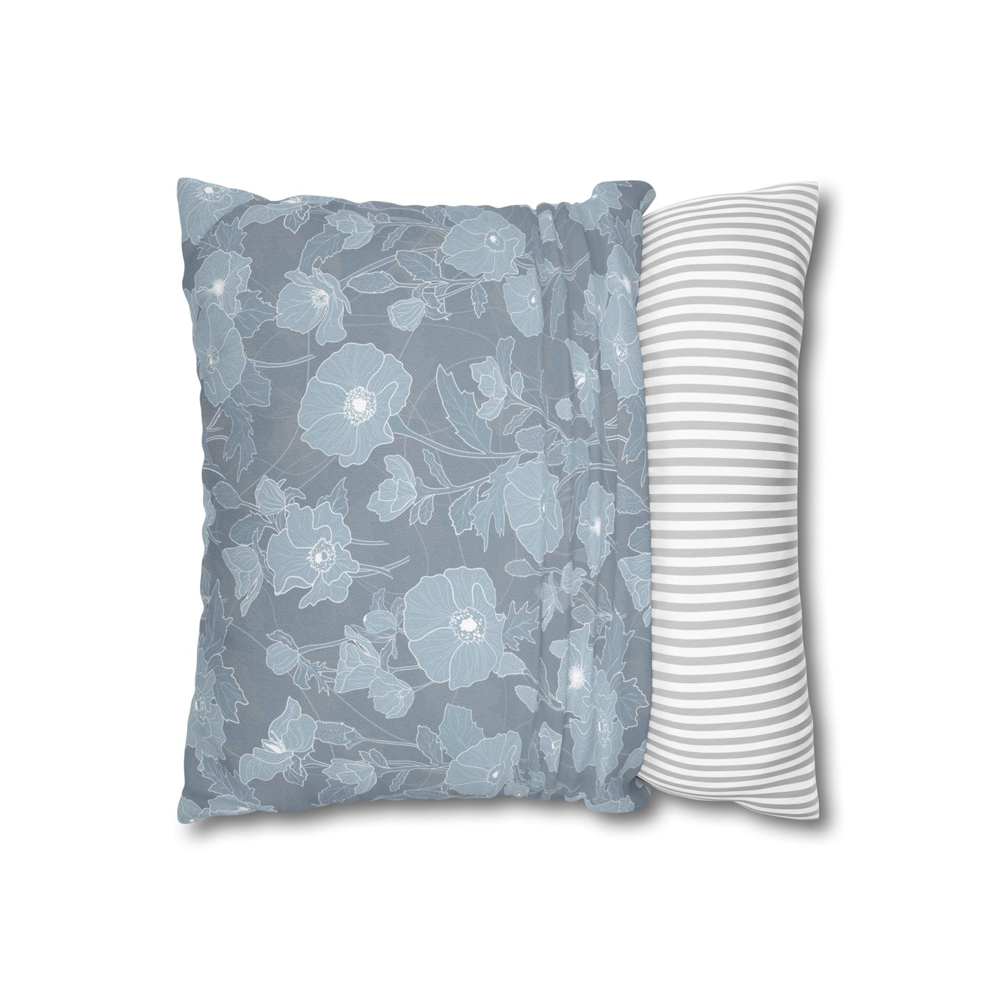 Canvas Throw Pillow Case- Pua Kala in Blue
