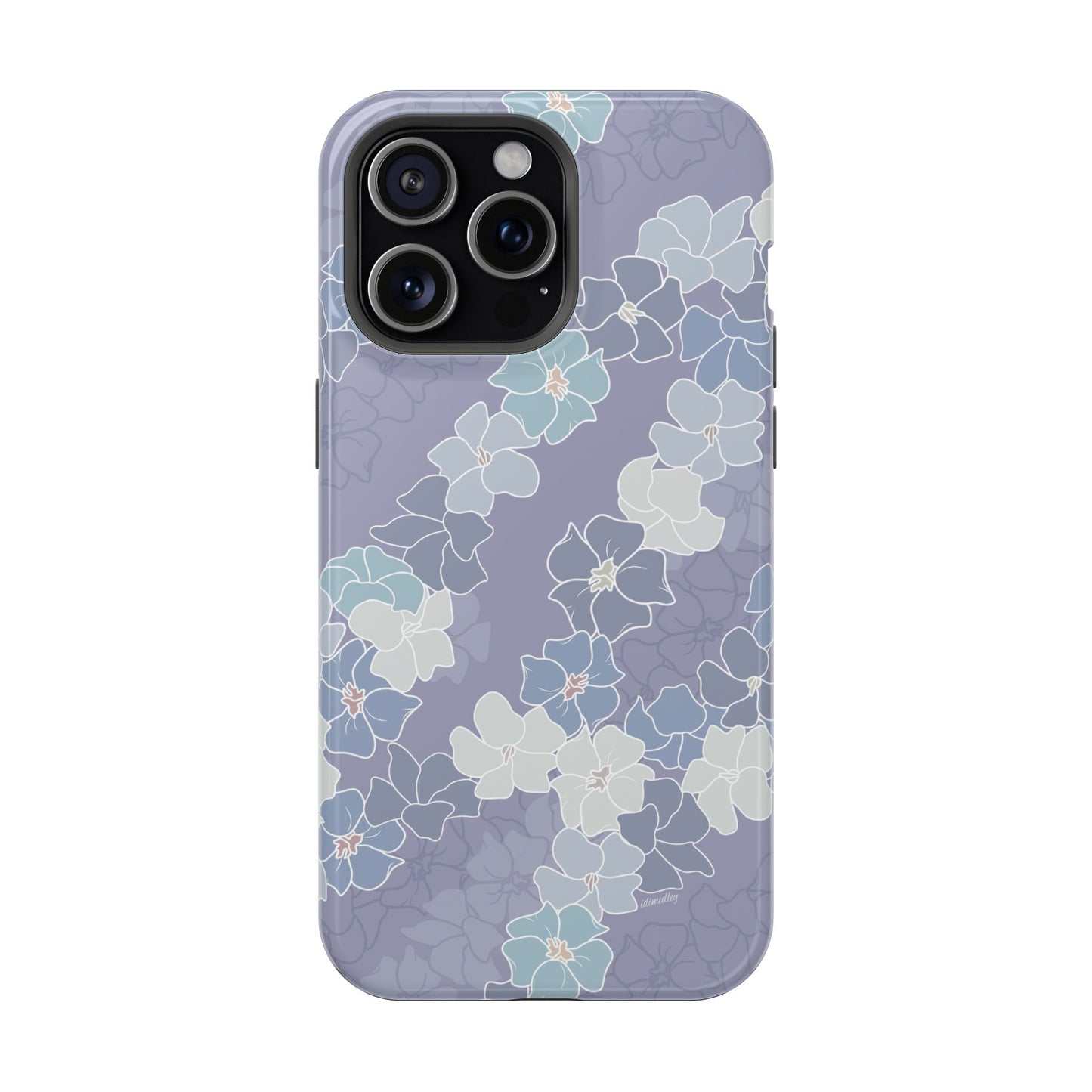 Puakenikeni En Face Flower Leis (Lavendar)