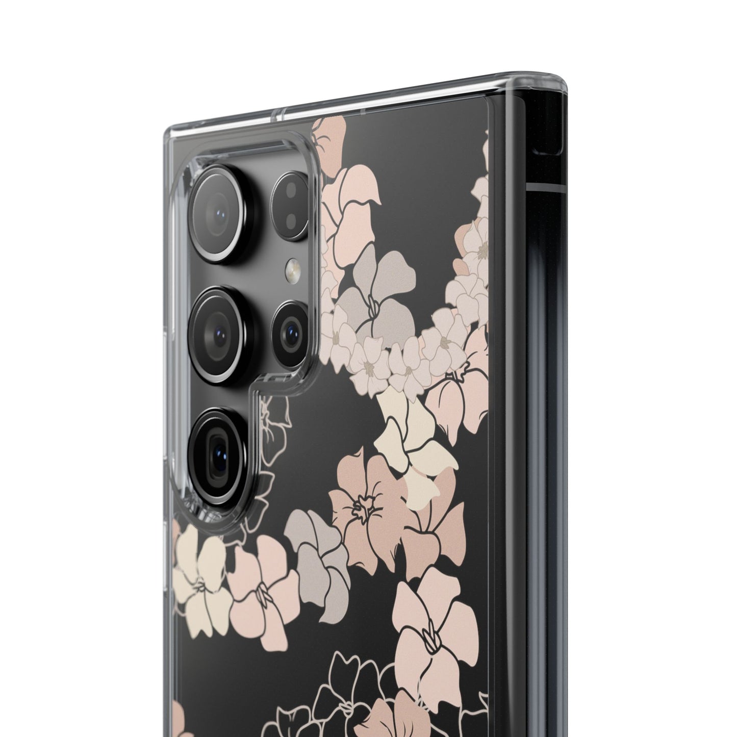 Puakenikeni En Face Flower Leis (Peachy Pinks) CLEAR Case