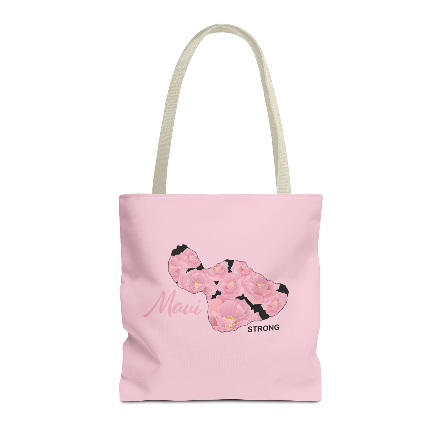Tote bag- Maui Strong Lokelani Island Pink and Black, Proceeds Donated for Lahaina Wildfire Relief