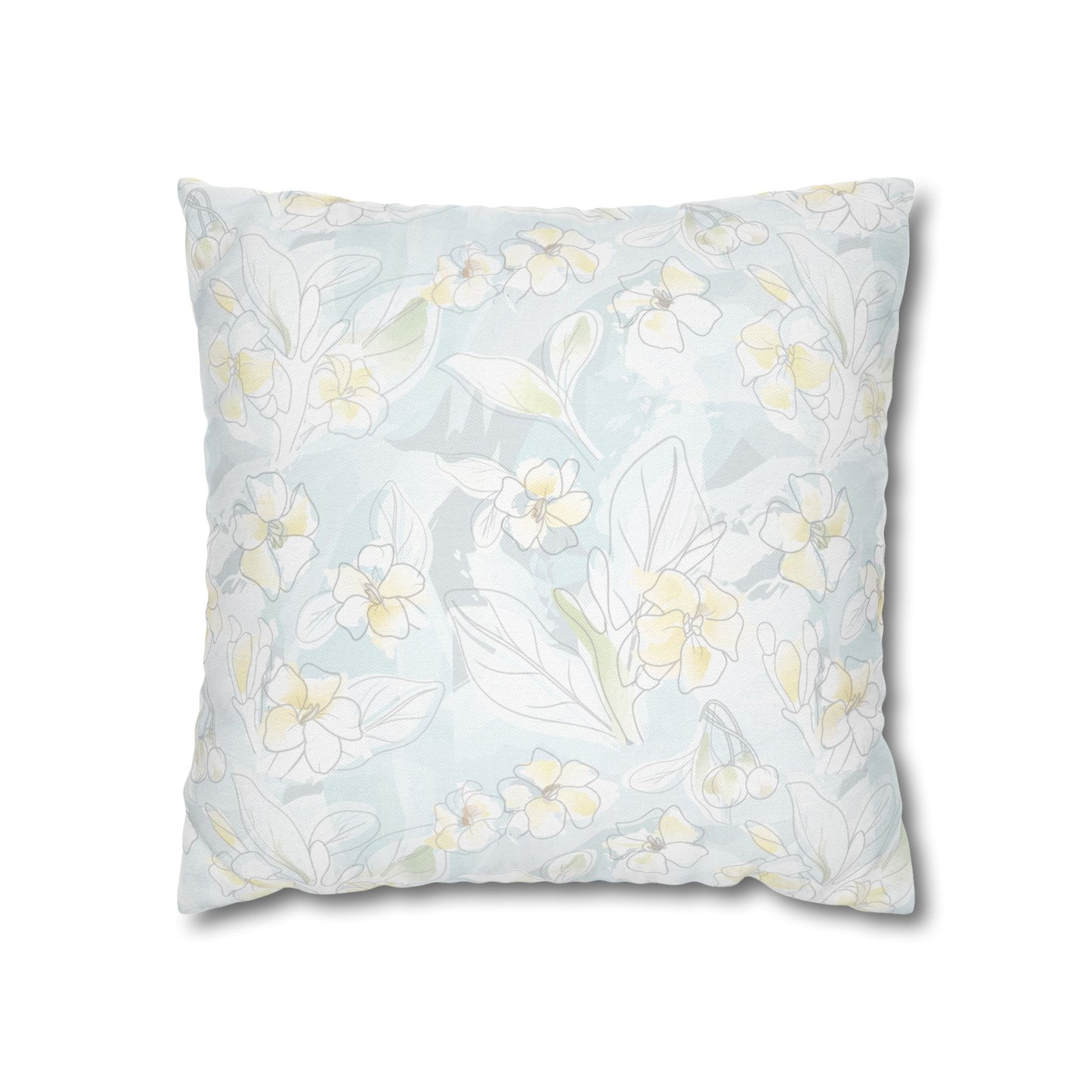 Canvas Throw Pillow Case- Puakenikeni Water Wash
