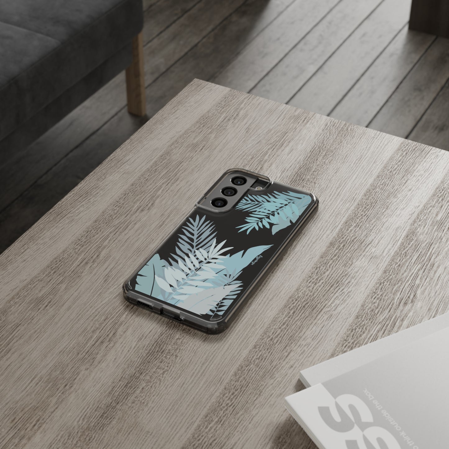 Whispering Leaves (Blue) CLEAR Case