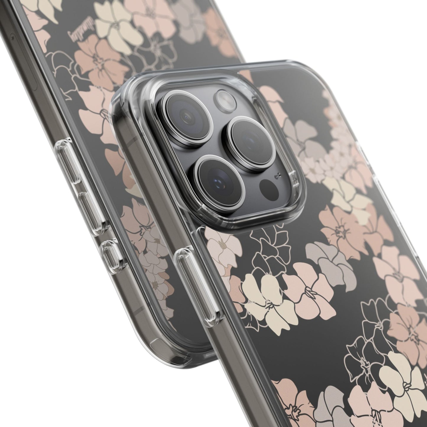 Puakenikeni En Face Flower Leis (Peachy Pinks) CLEAR Case