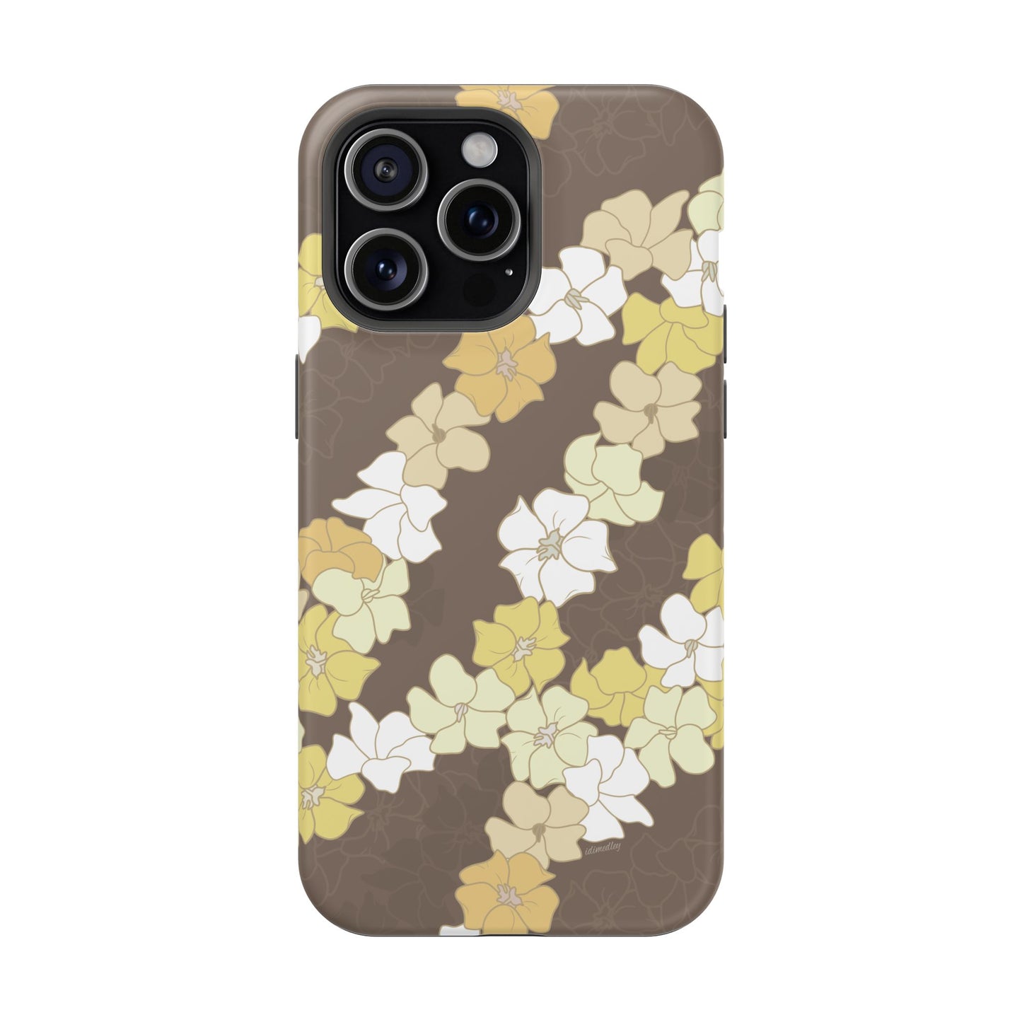 Puakenikeni En Face Flower Leis (Brown)