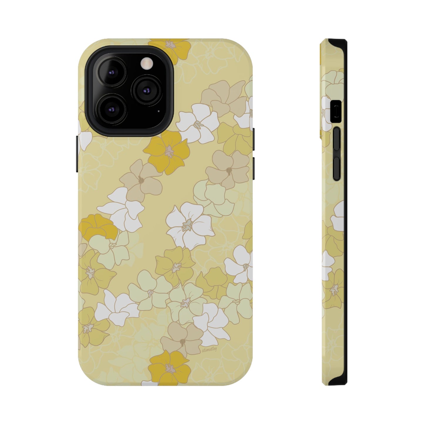 Puakenikeni En Face Flower Leis (Yellow)