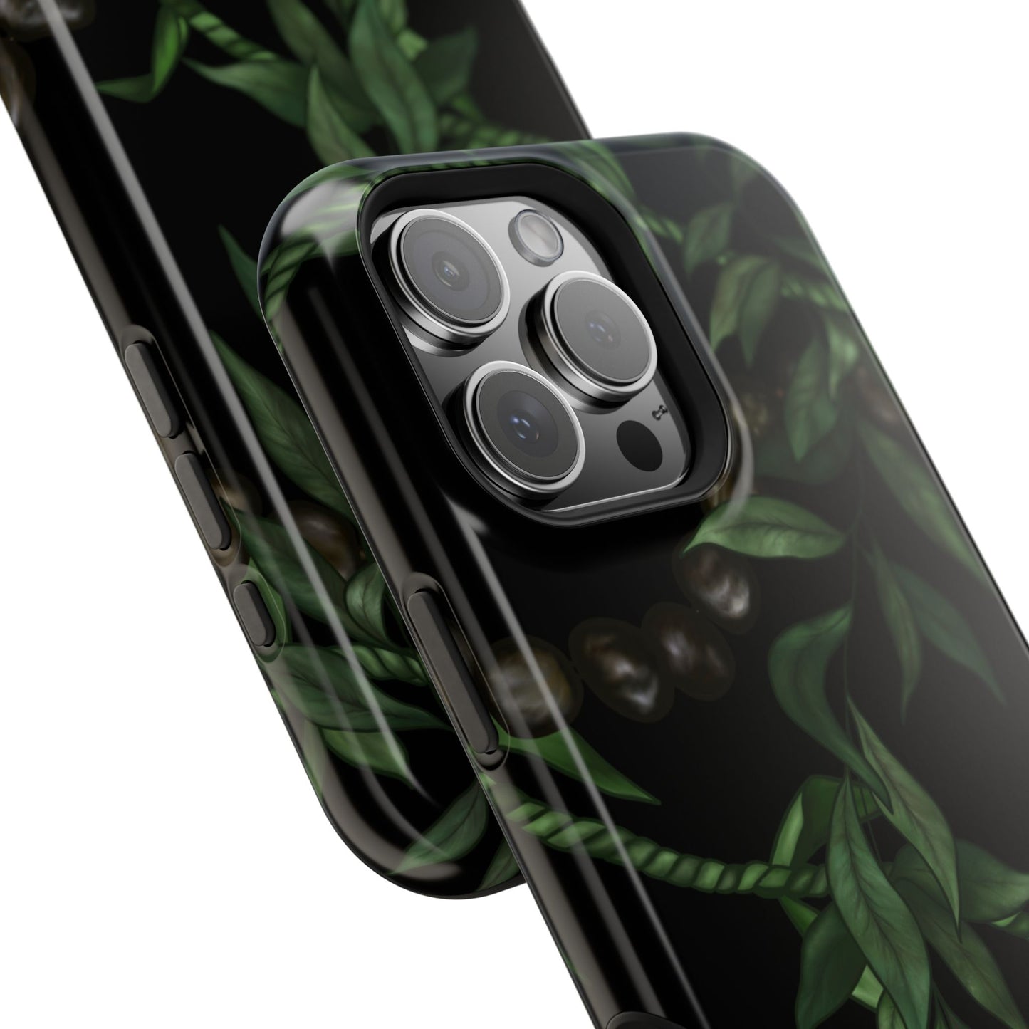Kukui Nut, Maile, Ti Leaf Lei (Black), MAGSAFE