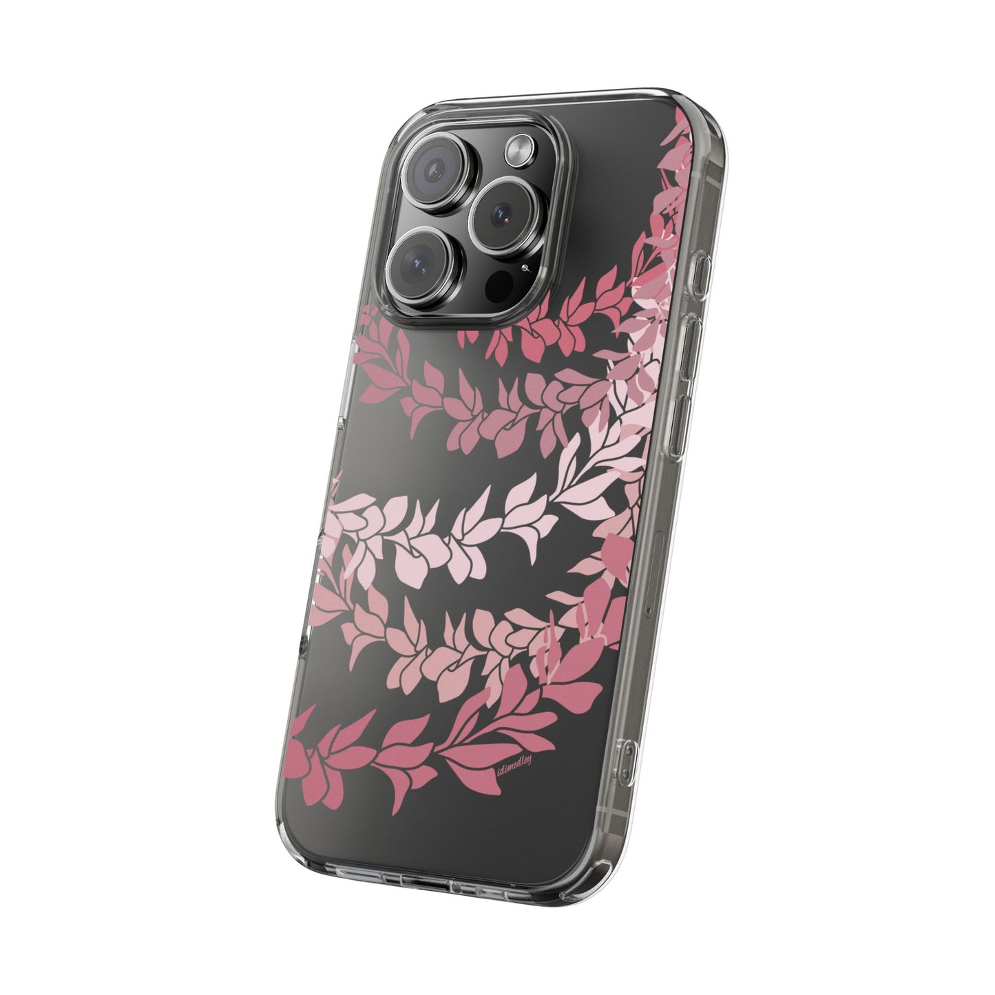 Plumeria Lei in Color Me Pinks CLEAR Case