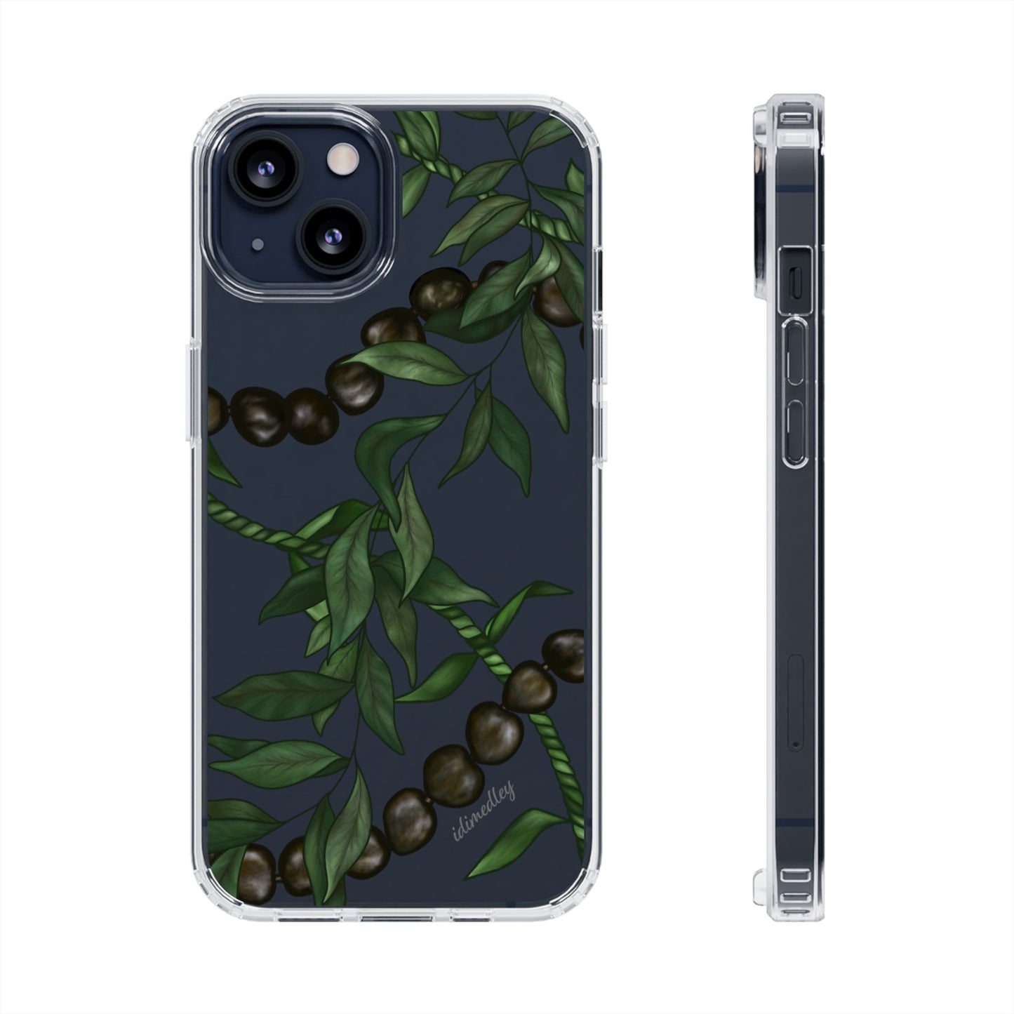 Kukui Nut, Maile and Ti Leaf Lei CLEAR Case