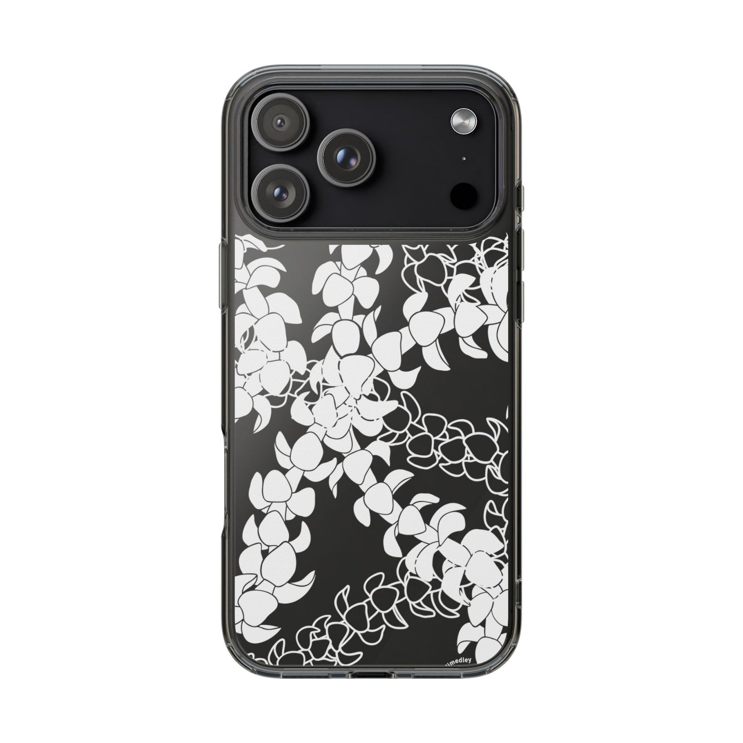 Puakenikeni Curvilinear Lei CLEAR Phone Case