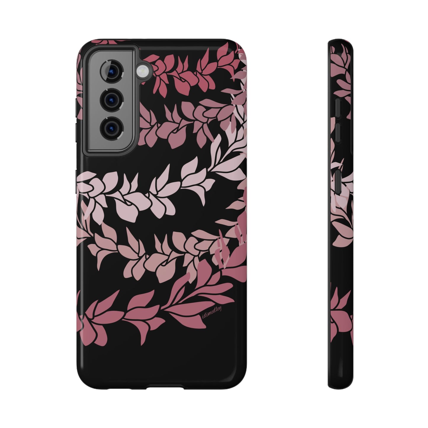 Plumeria Leis in Color Me Pinks (Black)